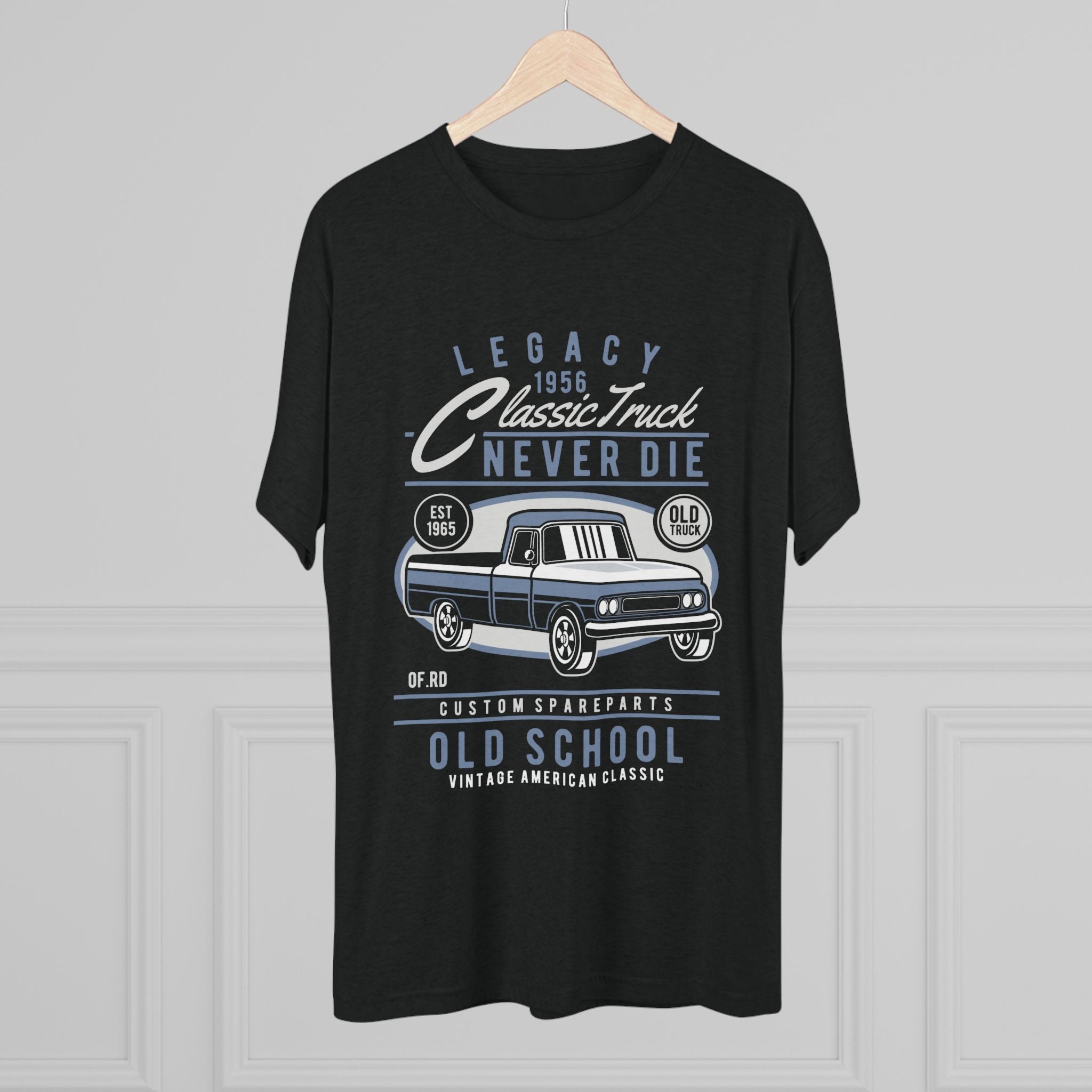 Vintage Classic Truck Tee - Unisex Tri-Blend Crew Neck