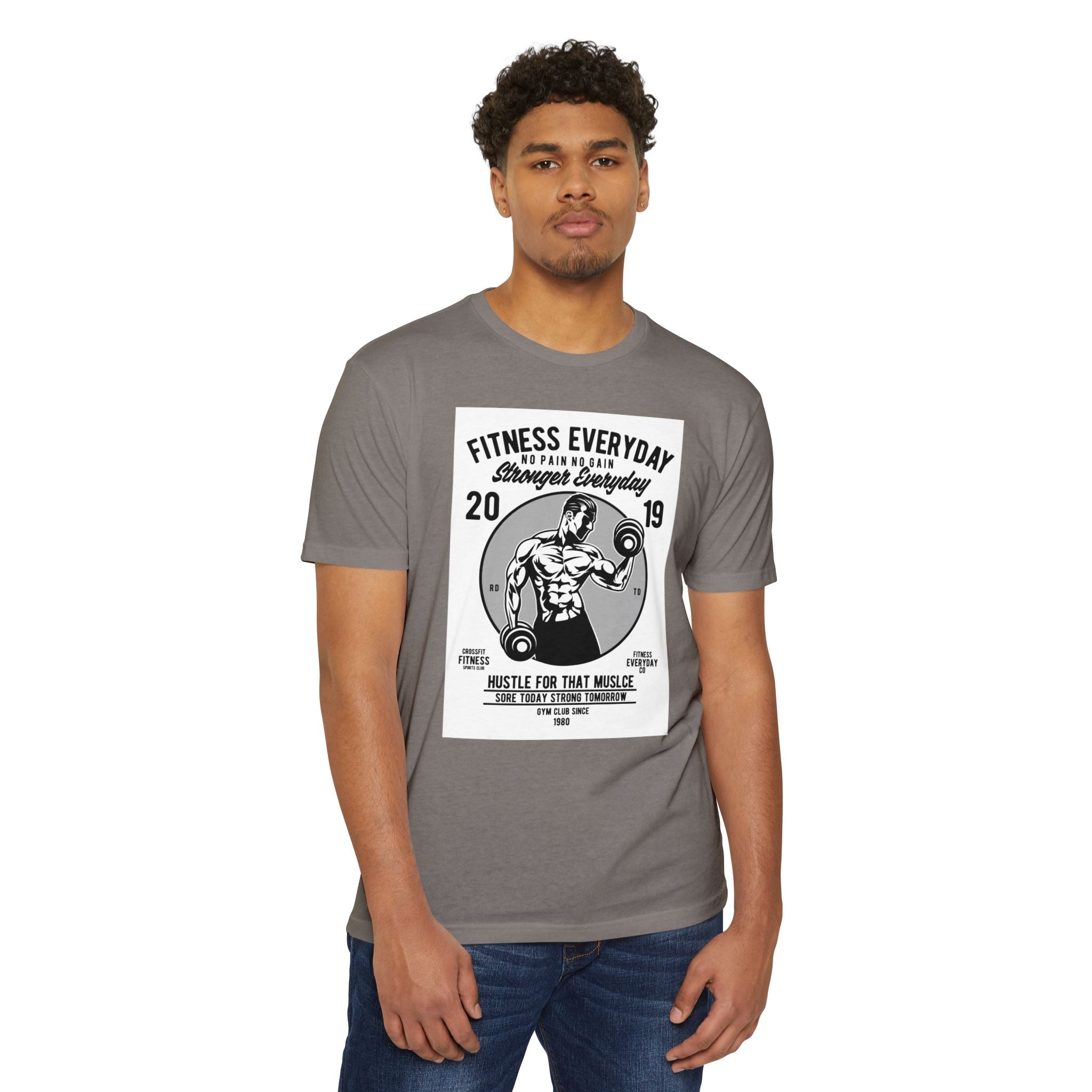 Fitness Everyday Unisex CVC Jersey T-shirt | Gym Shirt, Workout Tee, Fitness Apparel, Motivational Shirt, Gift for Him/Her