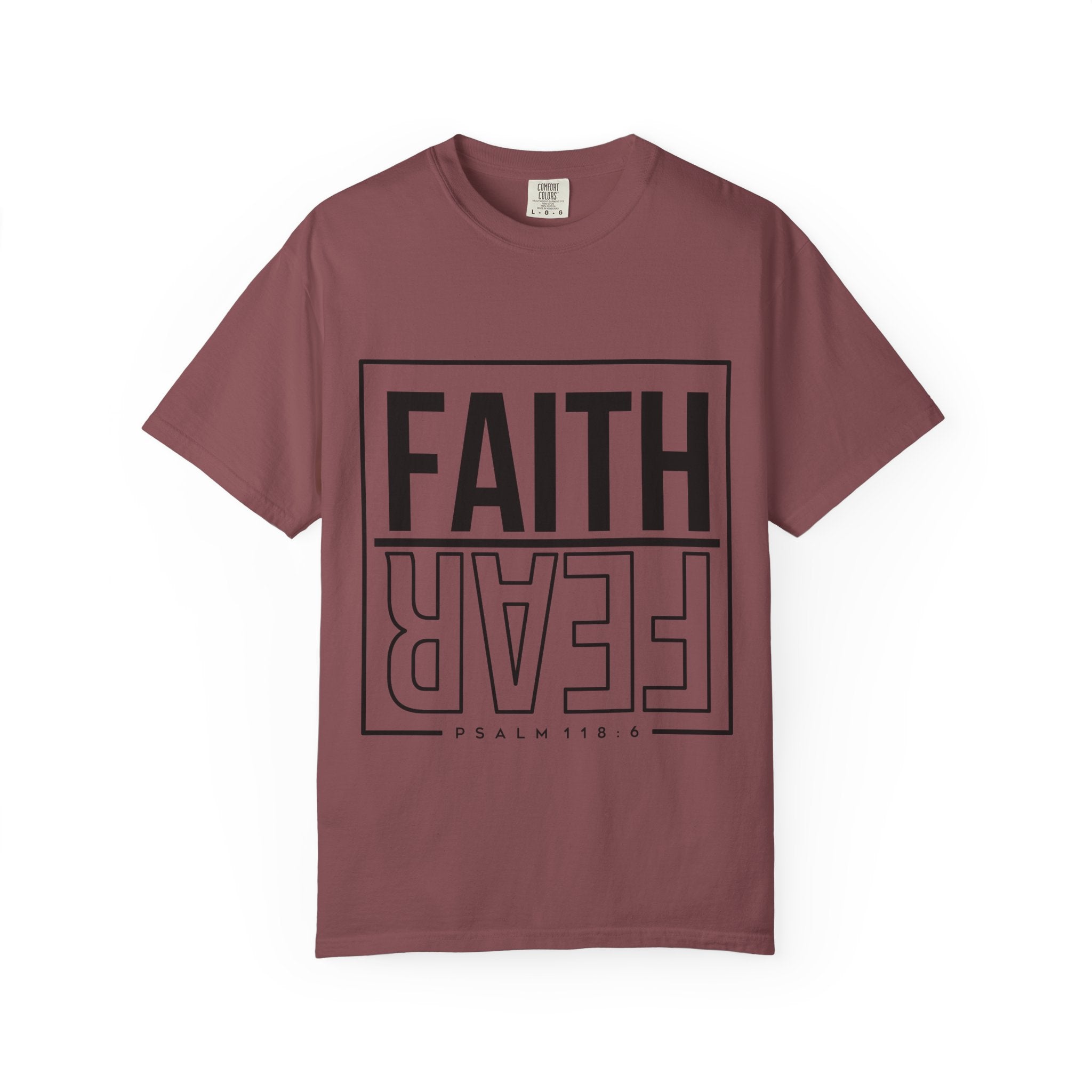 Unisex Faith & Fear T-Shirt, Inspirational Tee, Positive Message, Gift for Friends, Faith-Based Apparel, Casual Wear, Christian Merch
