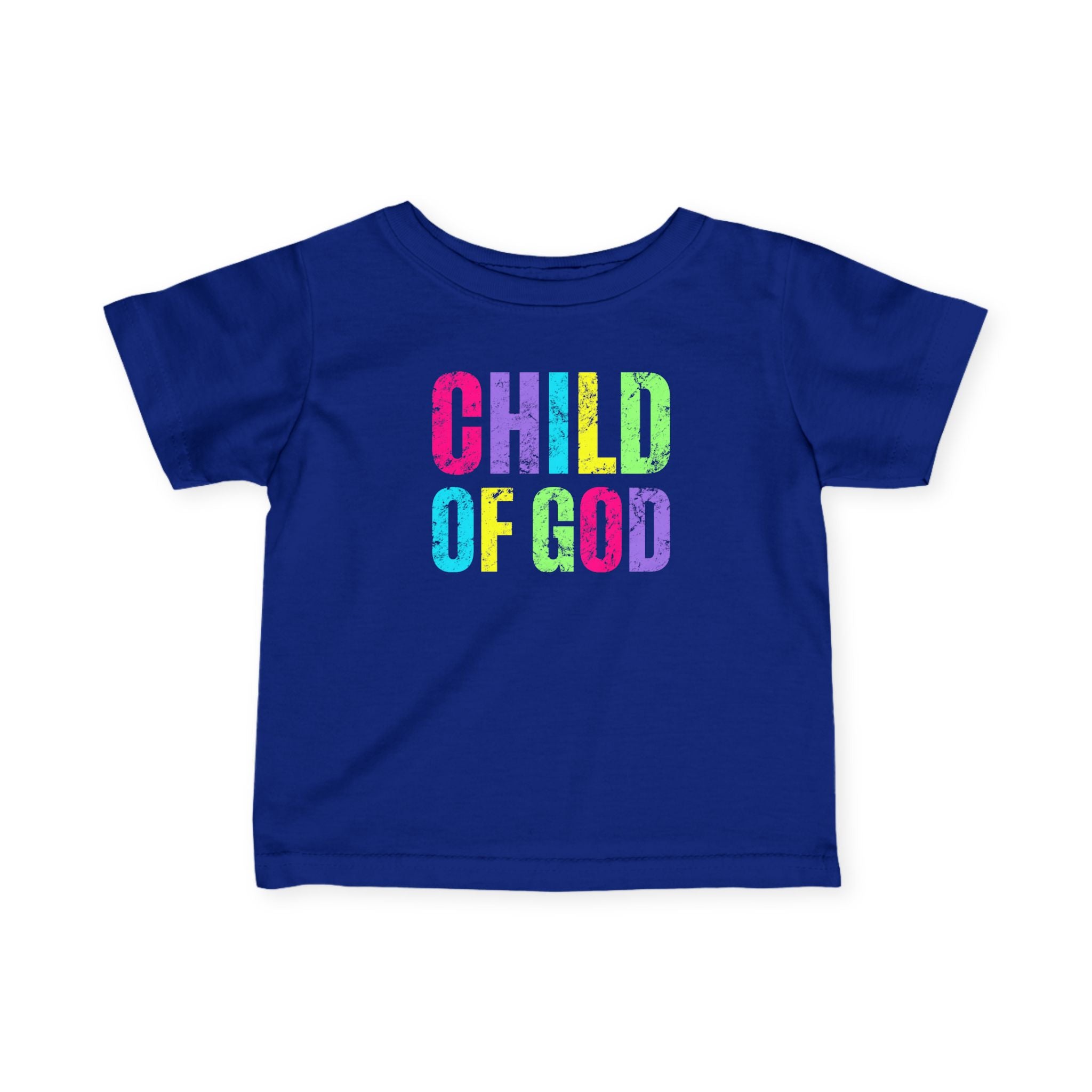 Colorful Child of God Infant Tee, Cute Baby T-Shirt, Rainbow Kids Shirt, Faith-Based Apparel, Baby Shower Gift