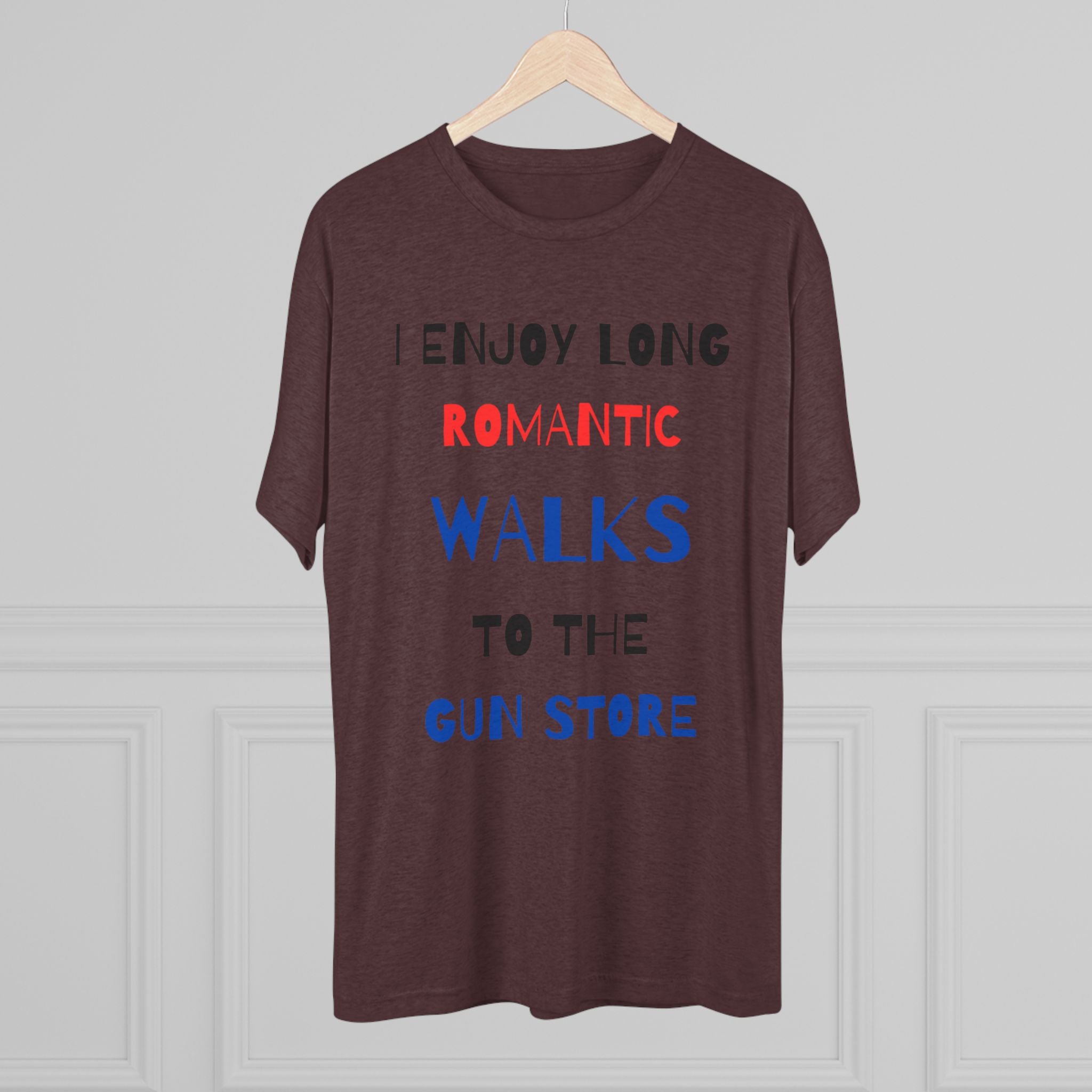 Gun Lover's Tri-Blend Tee - Romantic Walks Design