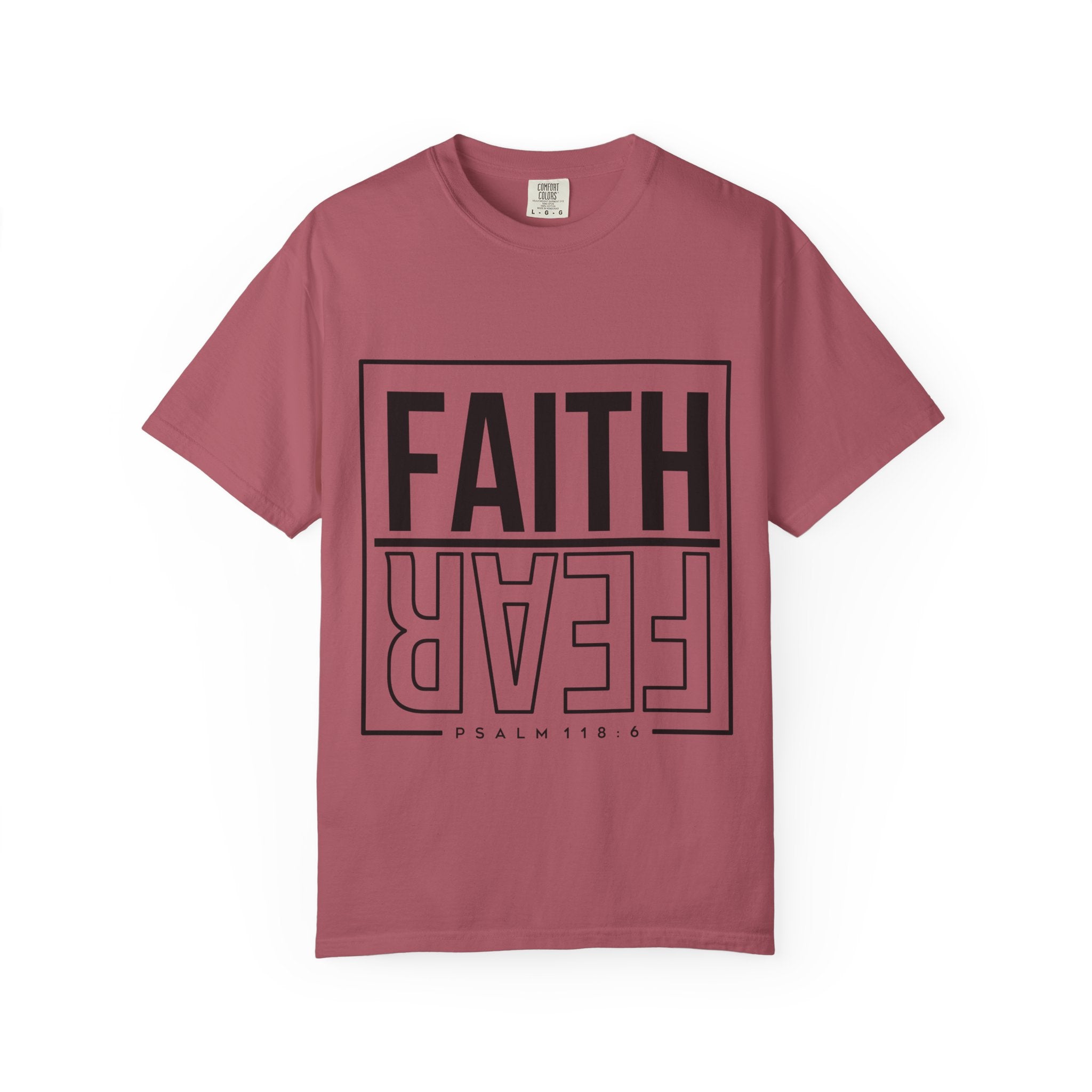 Unisex Faith & Fear T-Shirt, Inspirational Tee, Positive Message, Gift for Friends, Faith-Based Apparel, Casual Wear, Christian Merch