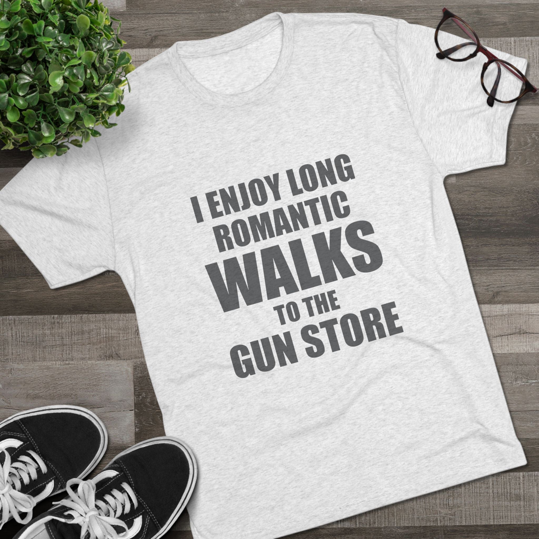 Gun Lover's Tri-Blend Tee - Romantic Walks Design
