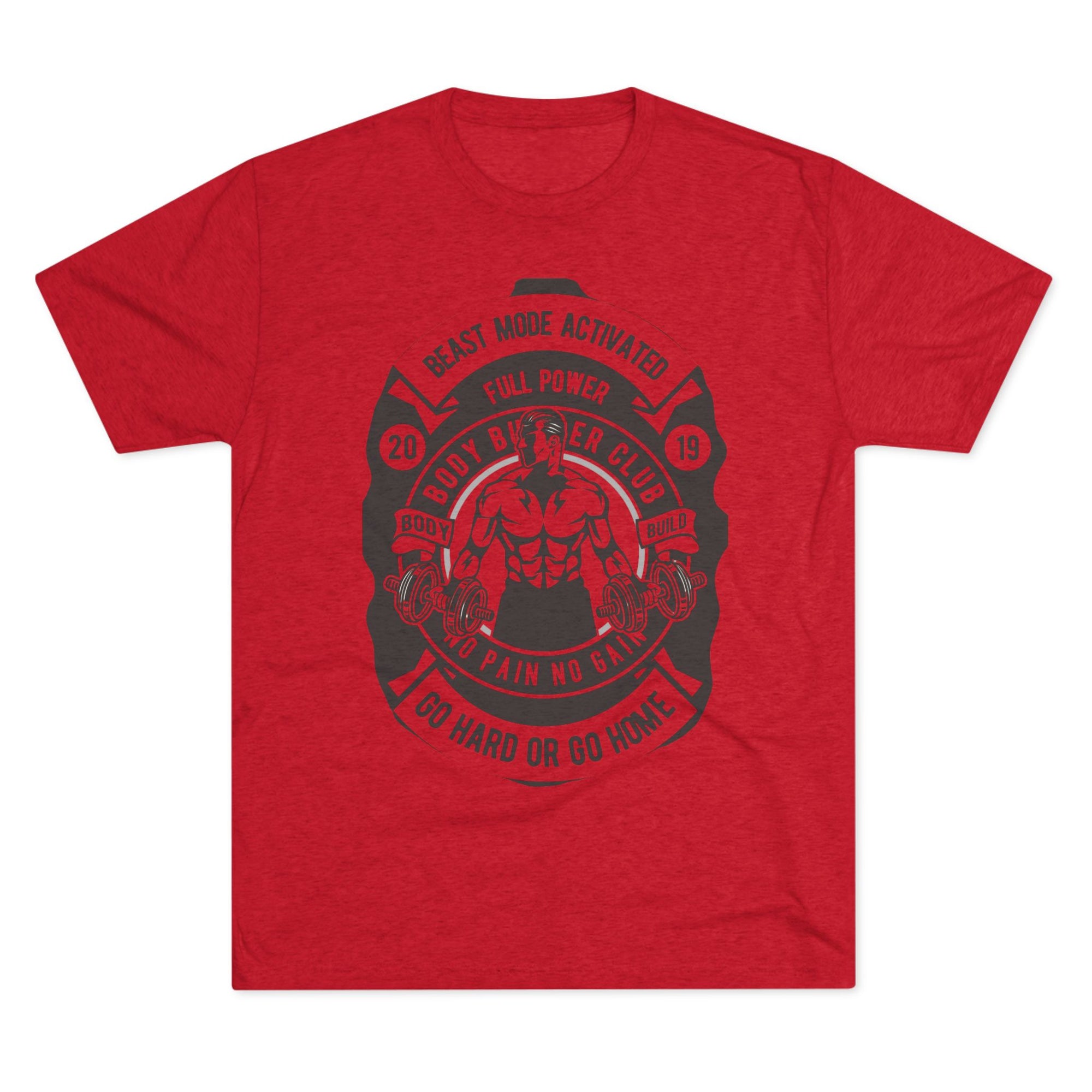 Beast Mode Activated Crew Tee | Gym Shirt, Fitness Apparel, Body Builder Gift, Workout Top, No Pain No Gain Tee