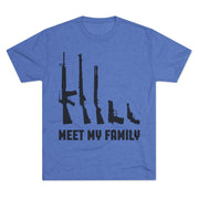 T-Shirt - Meet My Family Unisex Tri-Blend Crew Tee