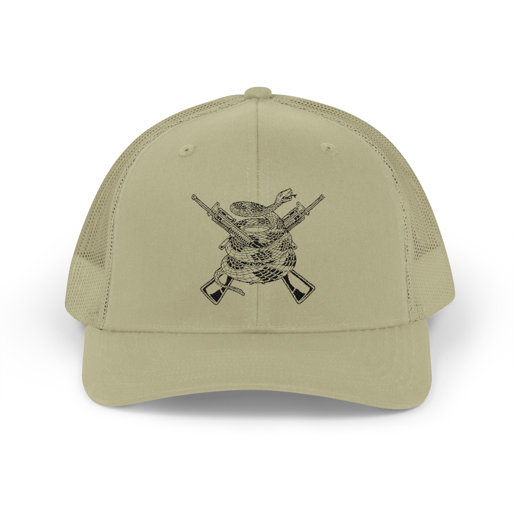 Snapback Cap, Crossed Rifles with Snake Design