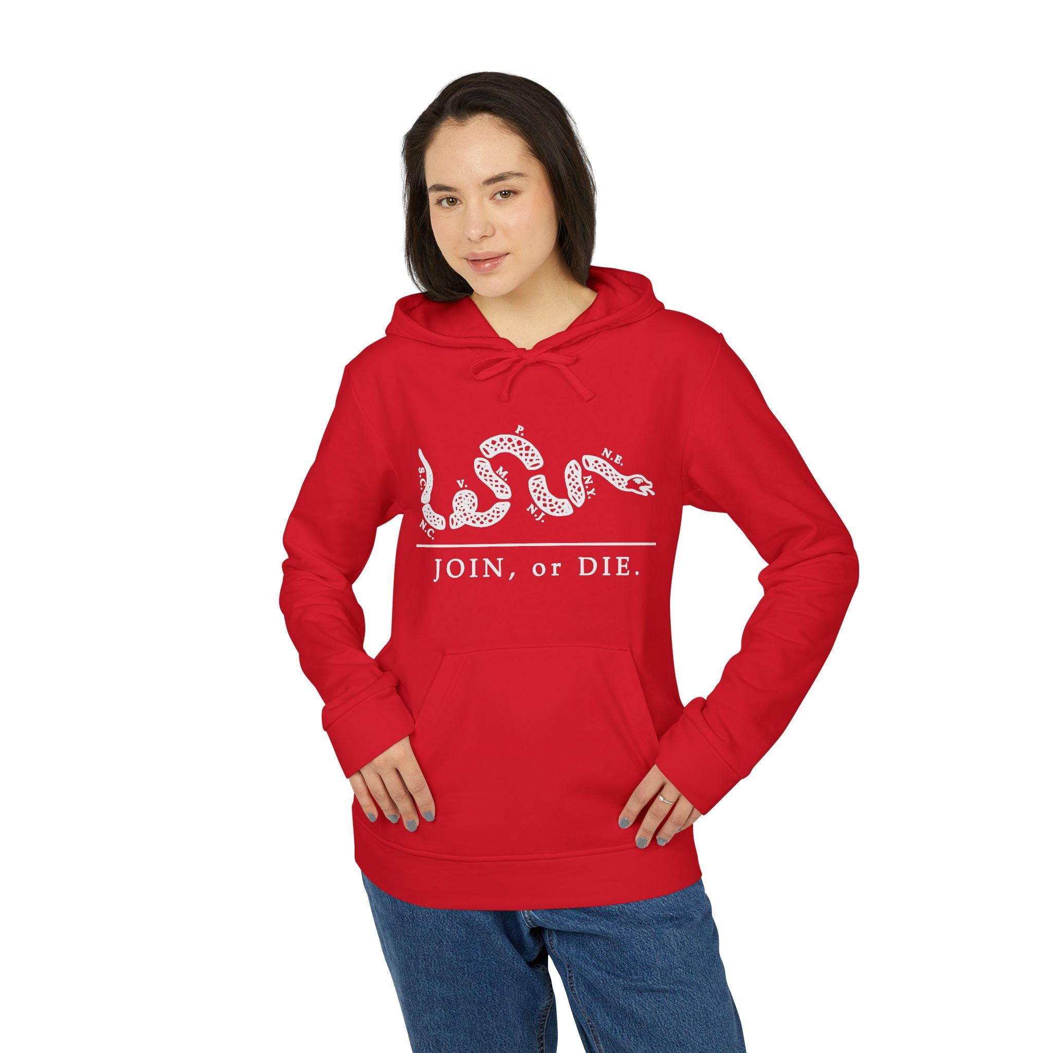 Fleece Hoodie - Bold Lines Design