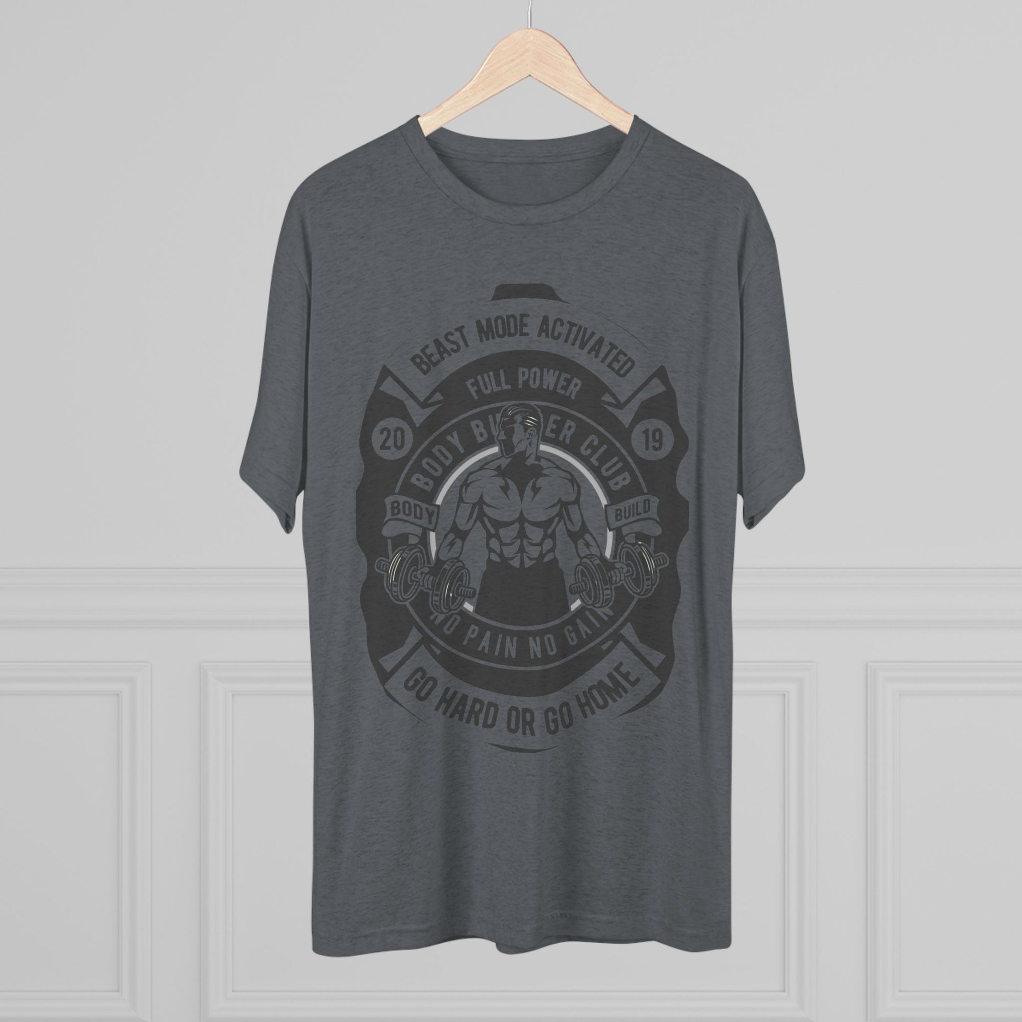 Beast Mode Activated Crew Tee | Gym Shirt, Fitness Apparel, Body Builder Gift, Workout Top, No Pain No Gain Tee