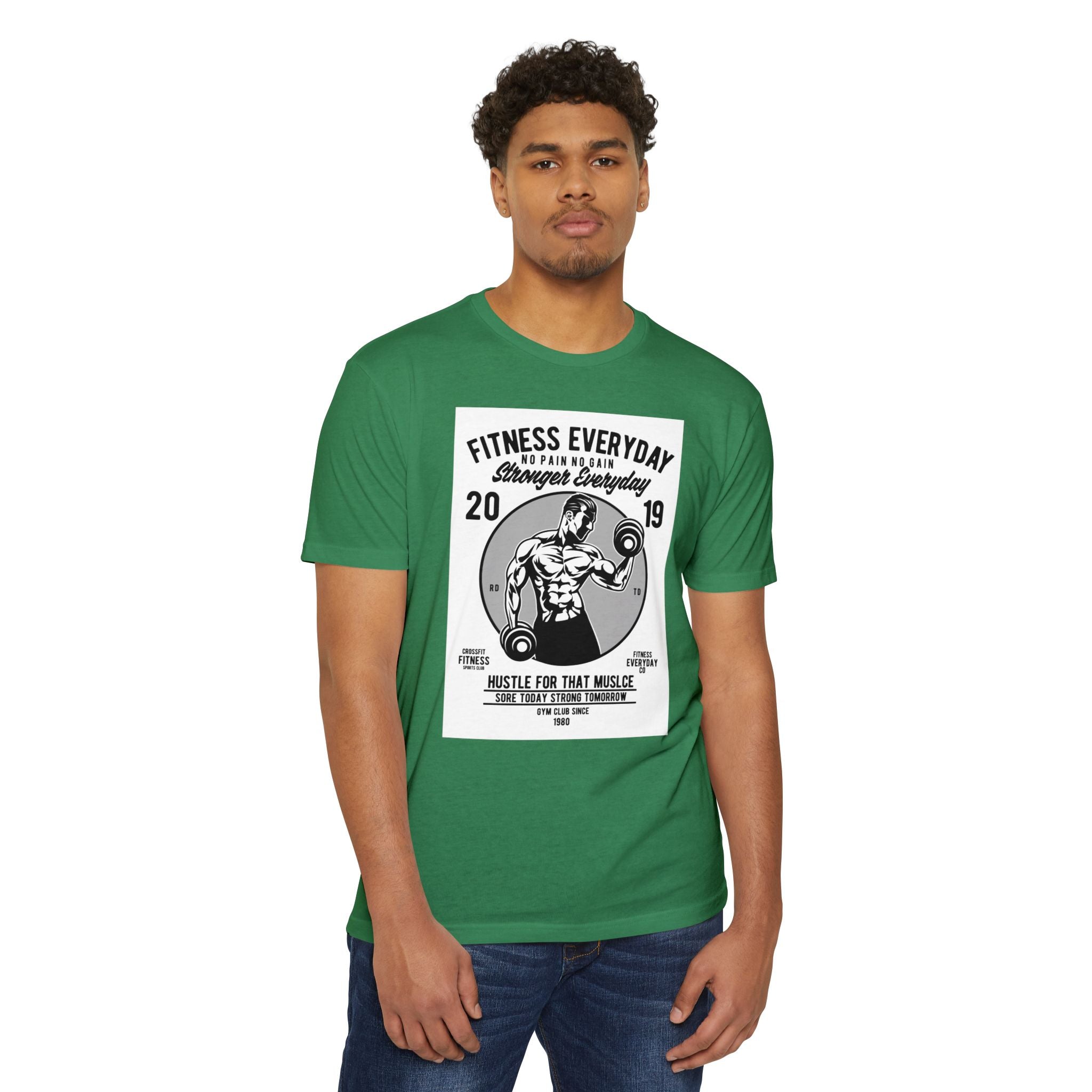 Fitness Everyday Unisex CVC Jersey T-shirt | Gym Shirt, Workout Tee, Fitness Apparel, Motivational Shirt, Gift for Him/Her