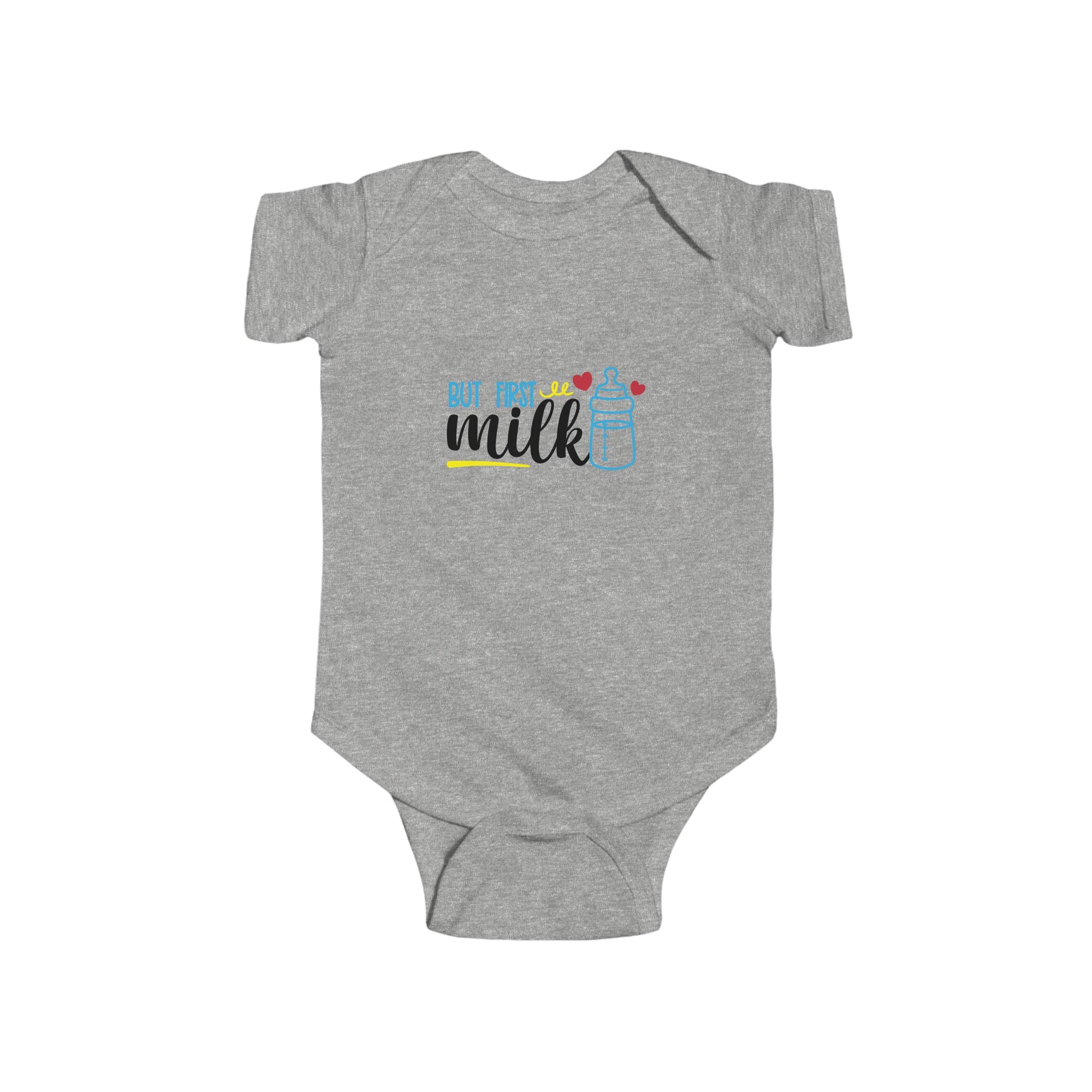 Cute Baby Bodysuit - "But First Milk" Infant Outfit, Newborn Gift, Baby Shower Present, Cute Baby Clothing, Funny Onesie