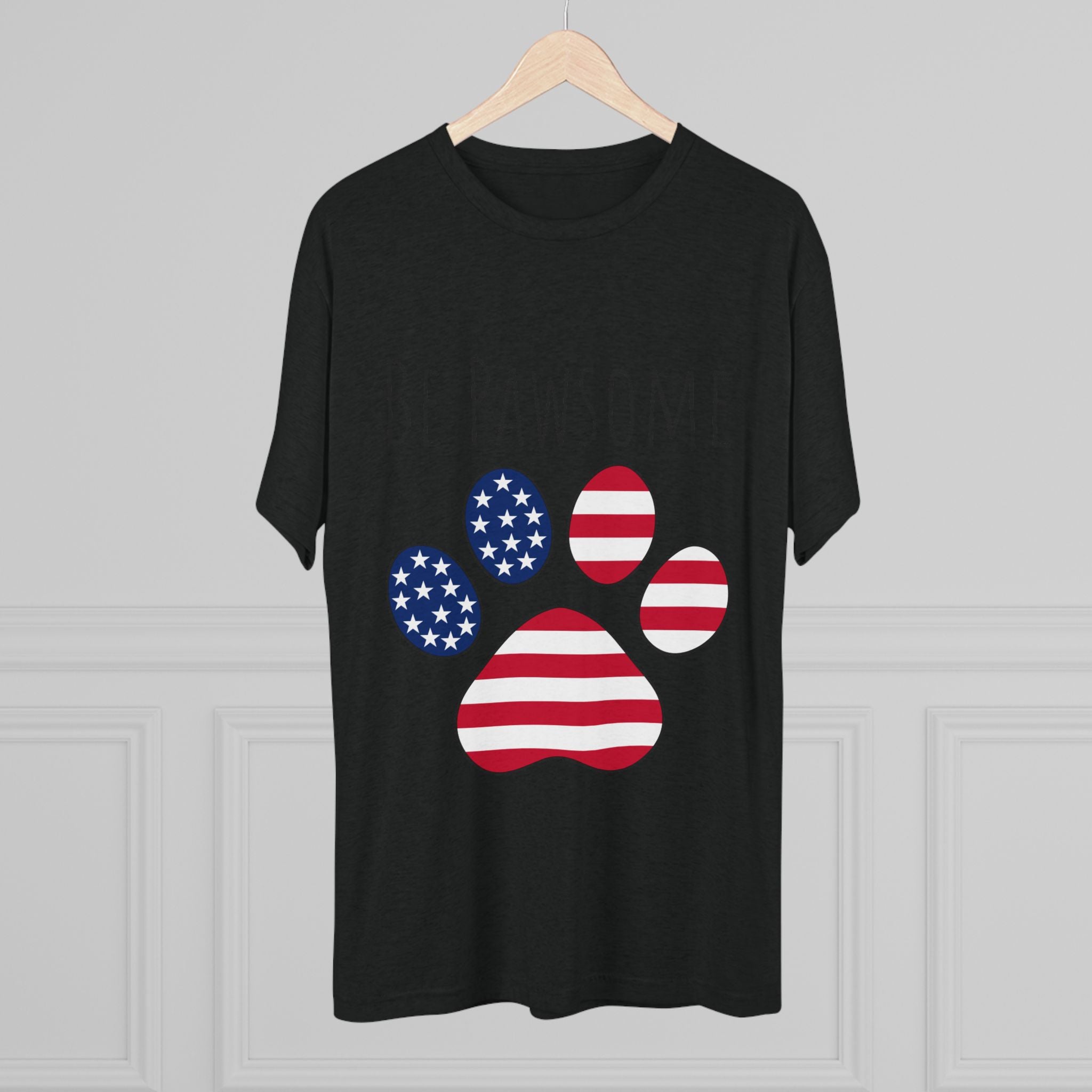 Dog Lover Tee - Be Pawsome Unisex Tri-Blend Crew Tee