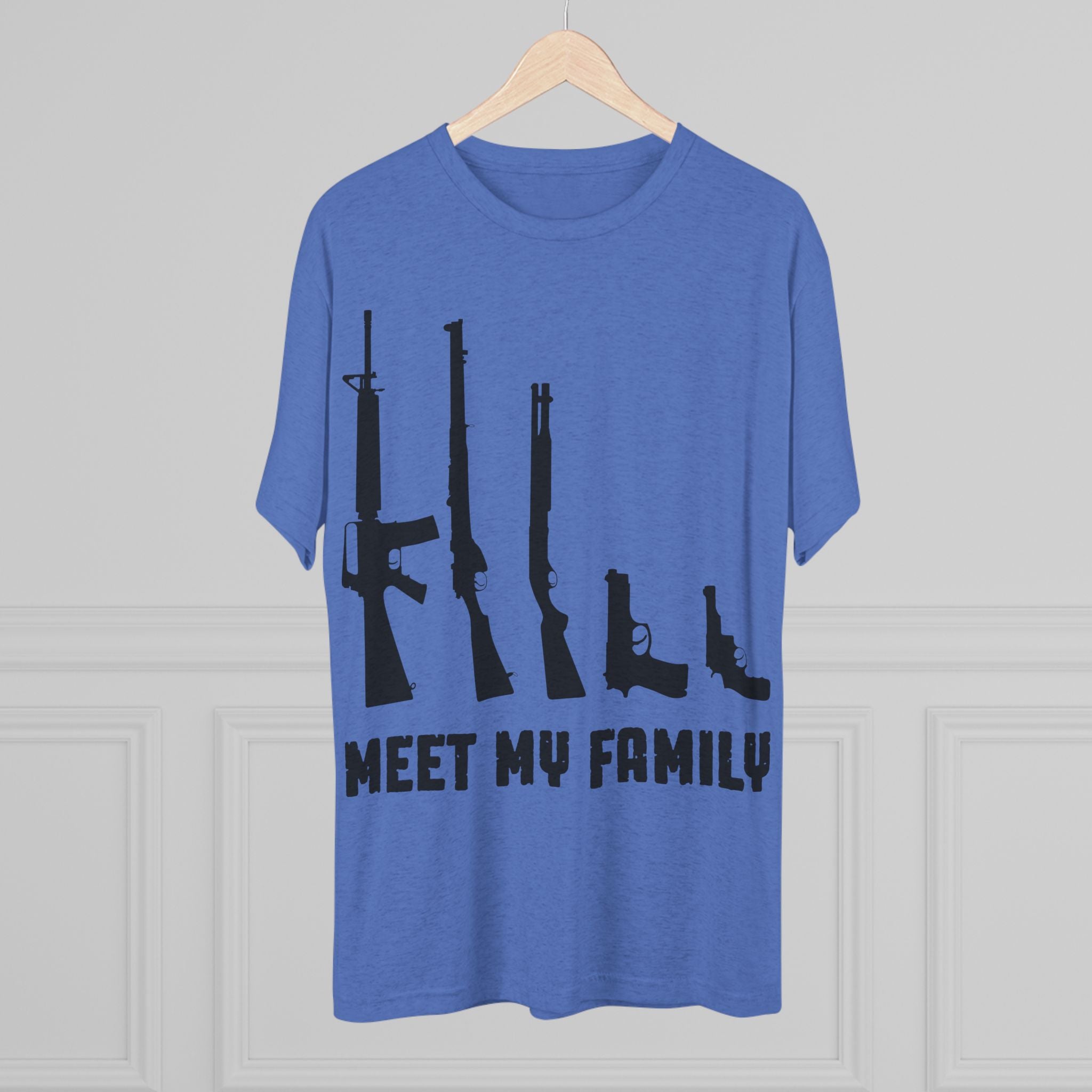 T-Shirt - Meet My Family Unisex Tri-Blend Crew Tee