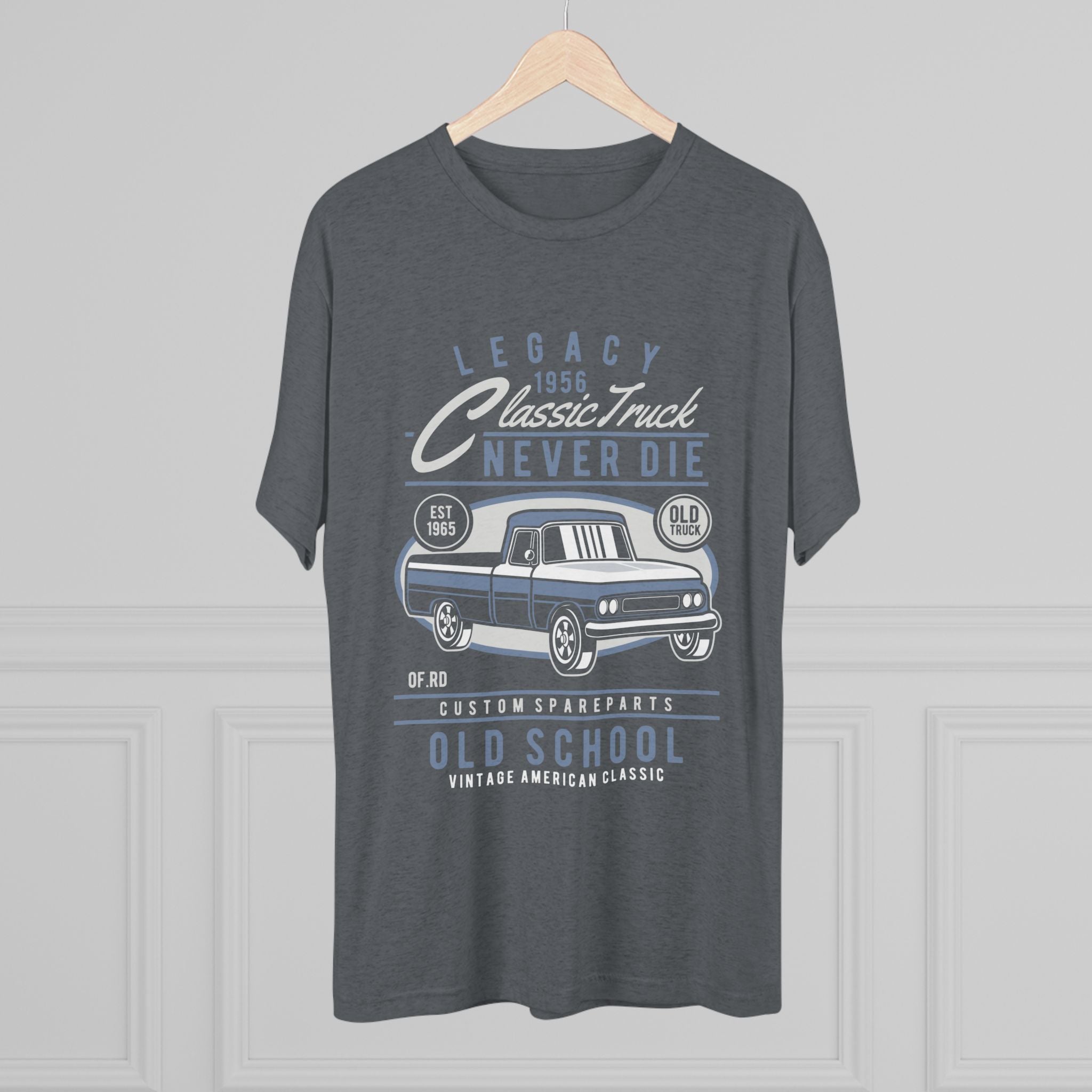 Vintage Classic Truck Tee - Unisex Tri-Blend Crew Neck