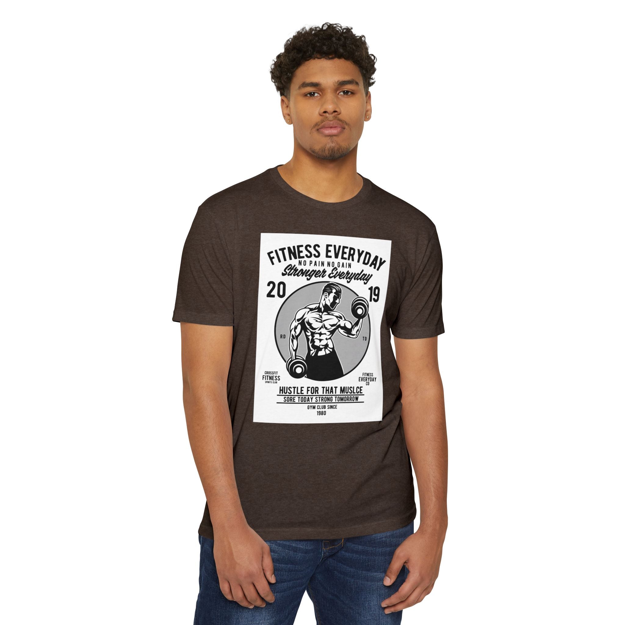 Fitness Everyday Unisex CVC Jersey T-shirt | Gym Shirt, Workout Tee, Fitness Apparel, Motivational Shirt, Gift for Him/Her