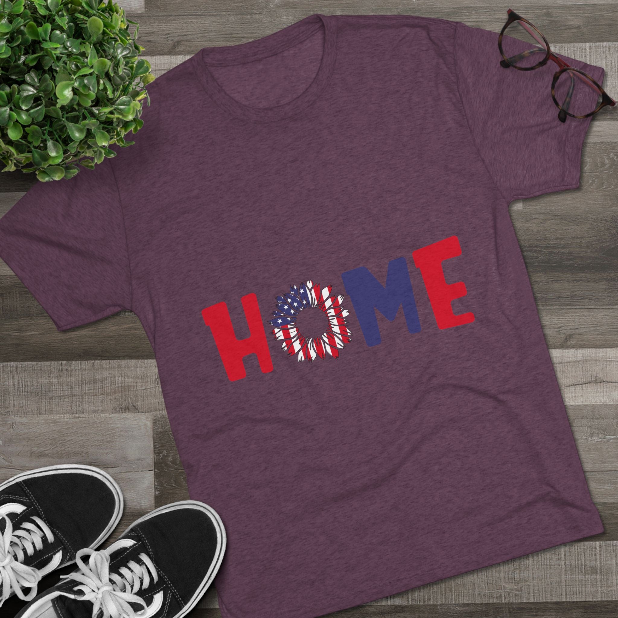 Graphic Tee Home in Red White and Blue Unisex Shirt