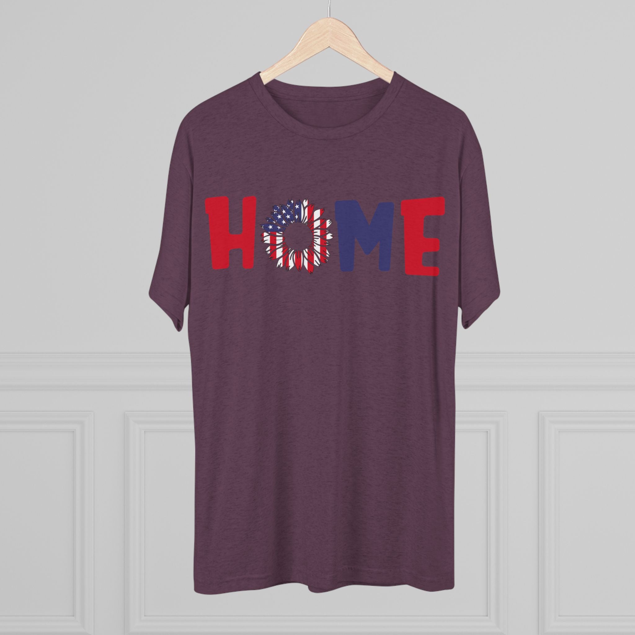 Graphic Tee Home in Red White and Blue Unisex Shirt