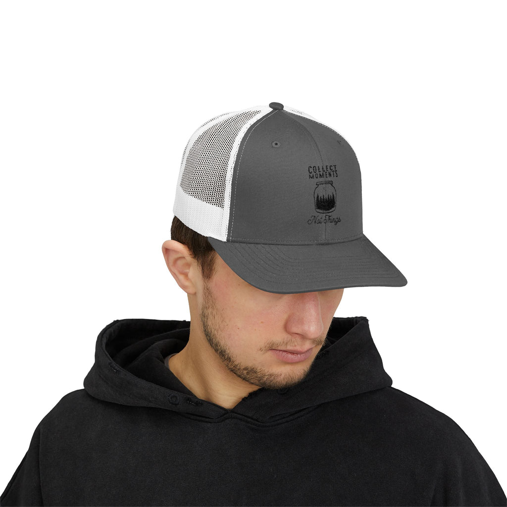 Collect Moments Snapback Trucker Cap, Outdoor Hat, Gift for Him, Adjustable Cap, Adventure Cap, Festival Wear, Nature Lover Gift