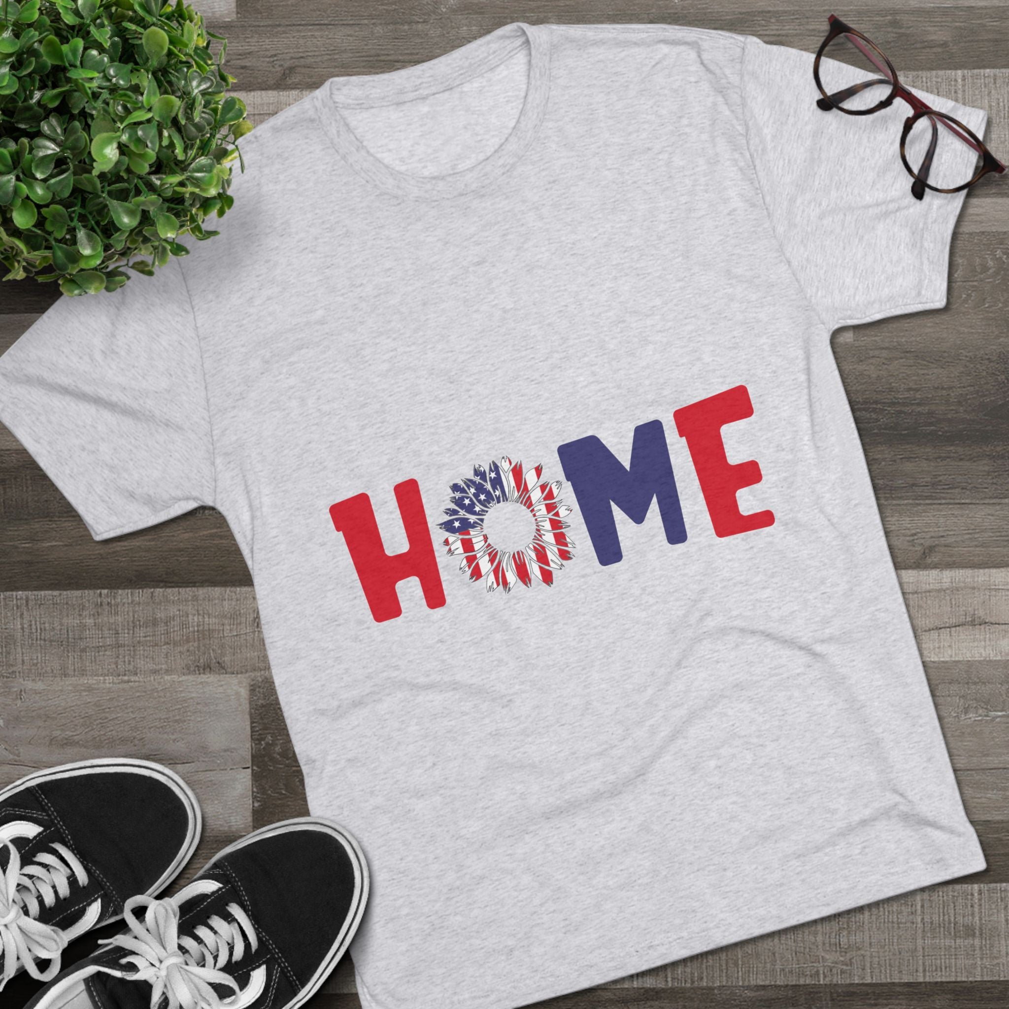 Graphic Tee Home in Red White and Blue Unisex Shirt