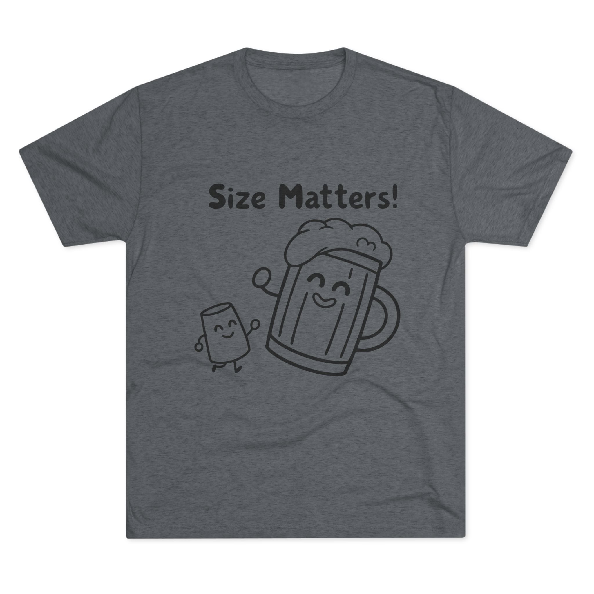 Beer Mug - Size Matters Unisex Tri-Blend Tee