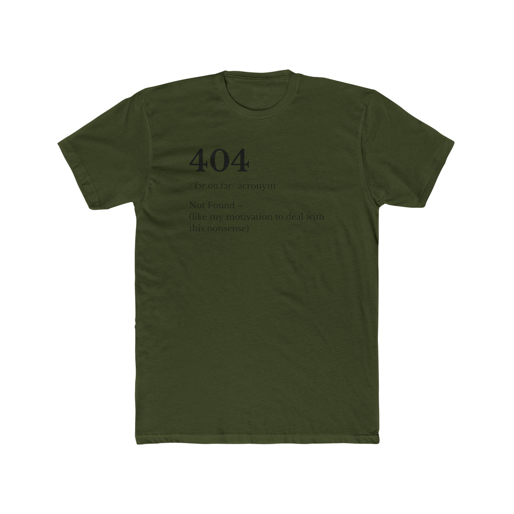 404 The Only Error Unisex Cotton Crew Tee, Casual Wear, Funny Graphic Tee, Gift for Tech Lovers, Humor Shirt, Everyday Style