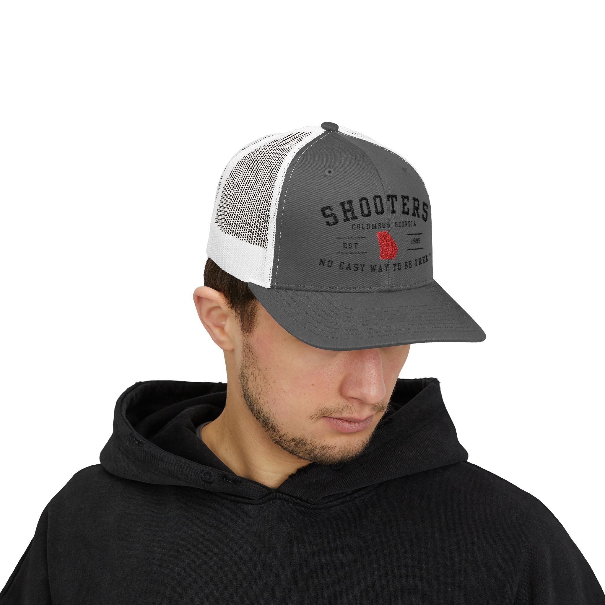 Shooters of Columbus Snapback Trucker Cap (Black lettering)