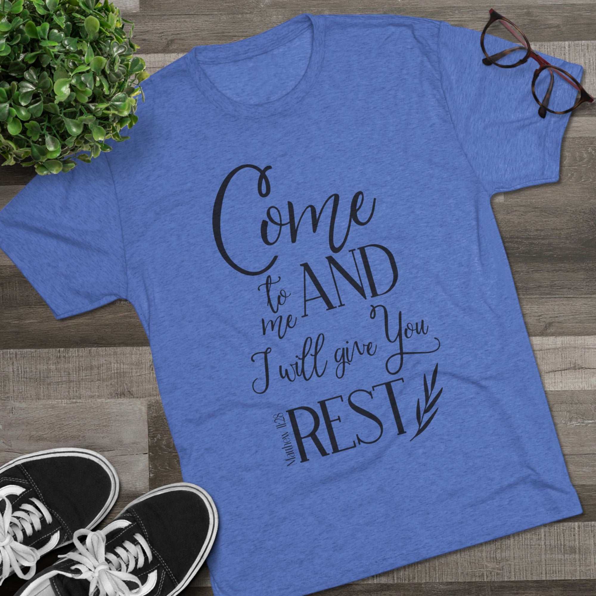 Crew Tee - 'Come to me and I will give you rest' T-Shirt