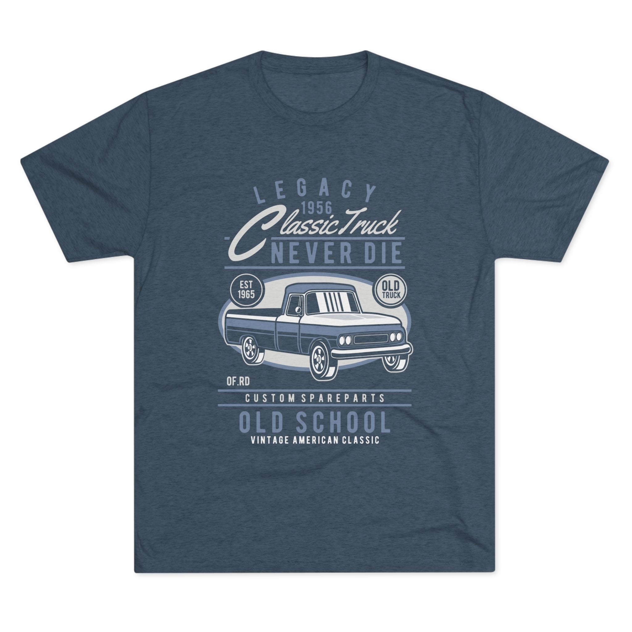 Vintage Classic Truck Tee - Unisex Tri-Blend Crew Neck