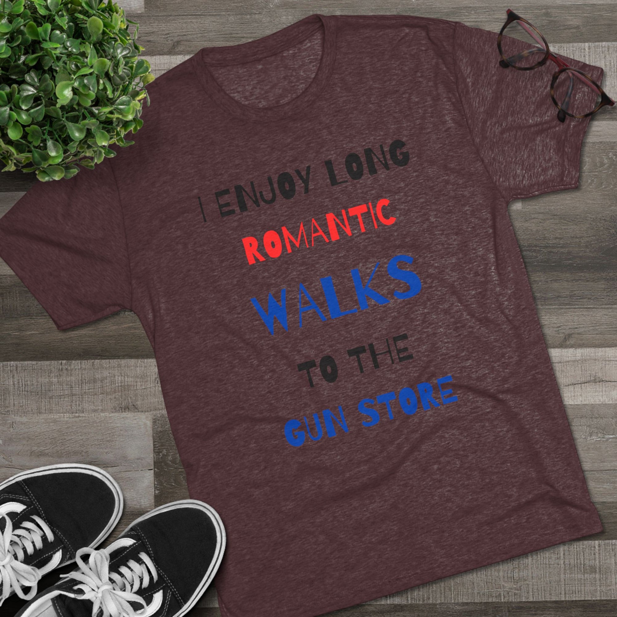 Gun Lover's Tri-Blend Tee - Romantic Walks Design