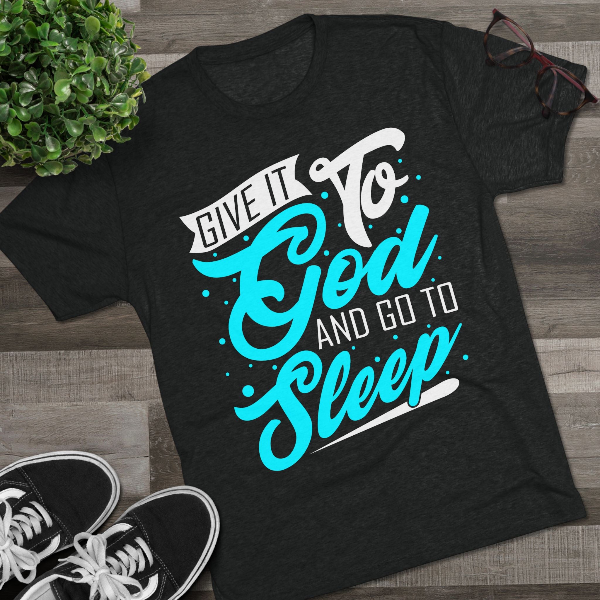 God Sleep Unisex Tri-Blend Crew Tee, Relaxation Shirt, Gift for Sleep Lovers, Comfortable Casual Wear, Perfect for Everyday