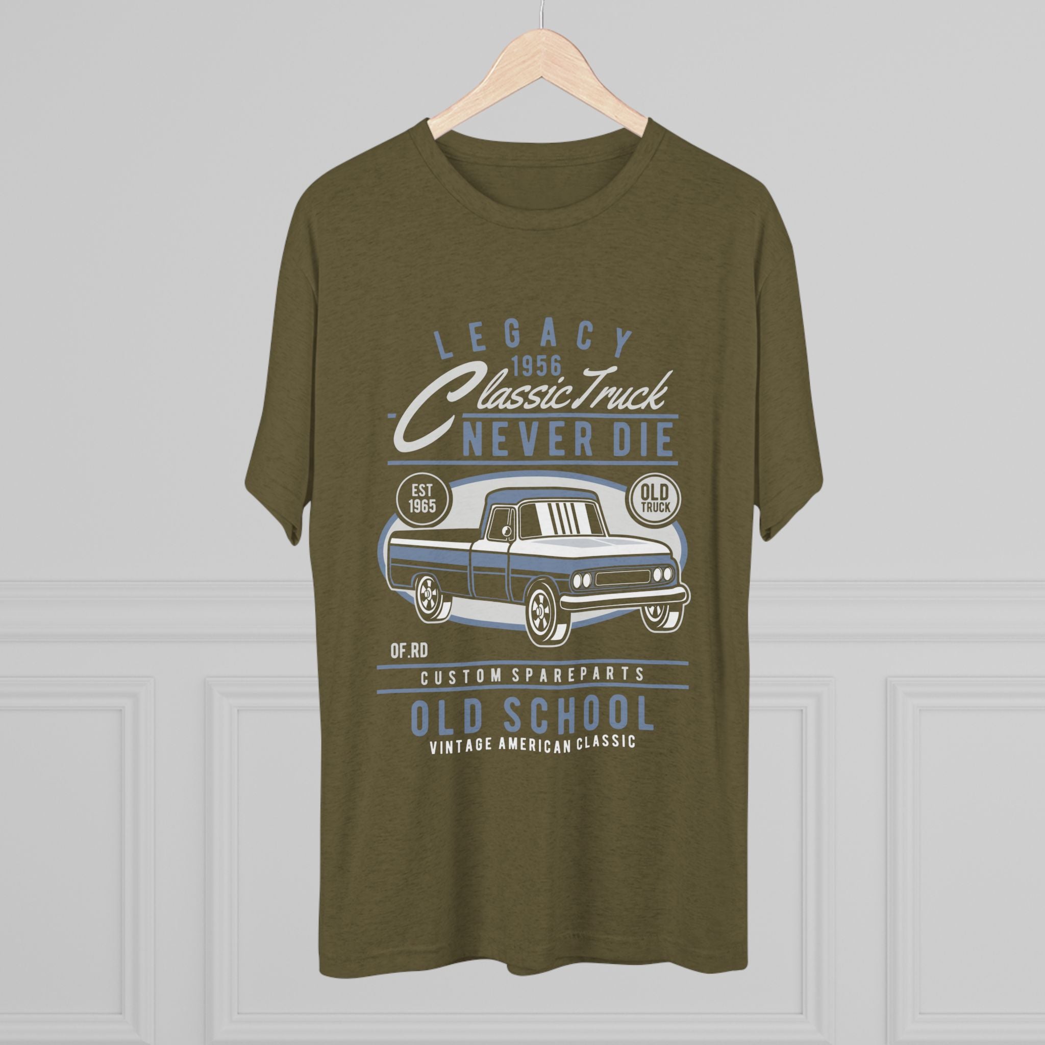 Vintage Classic Truck Tee - Unisex Tri-Blend Crew Neck