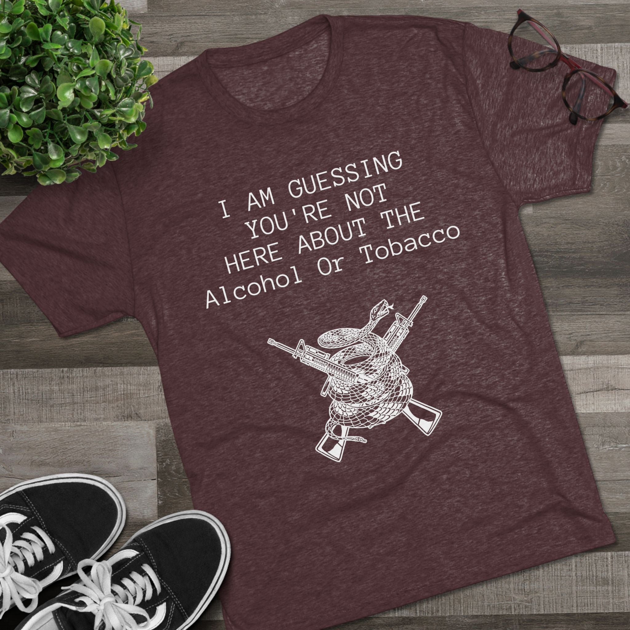 Tri-Blend Crew Tee - Alcohol or Tobacco Design