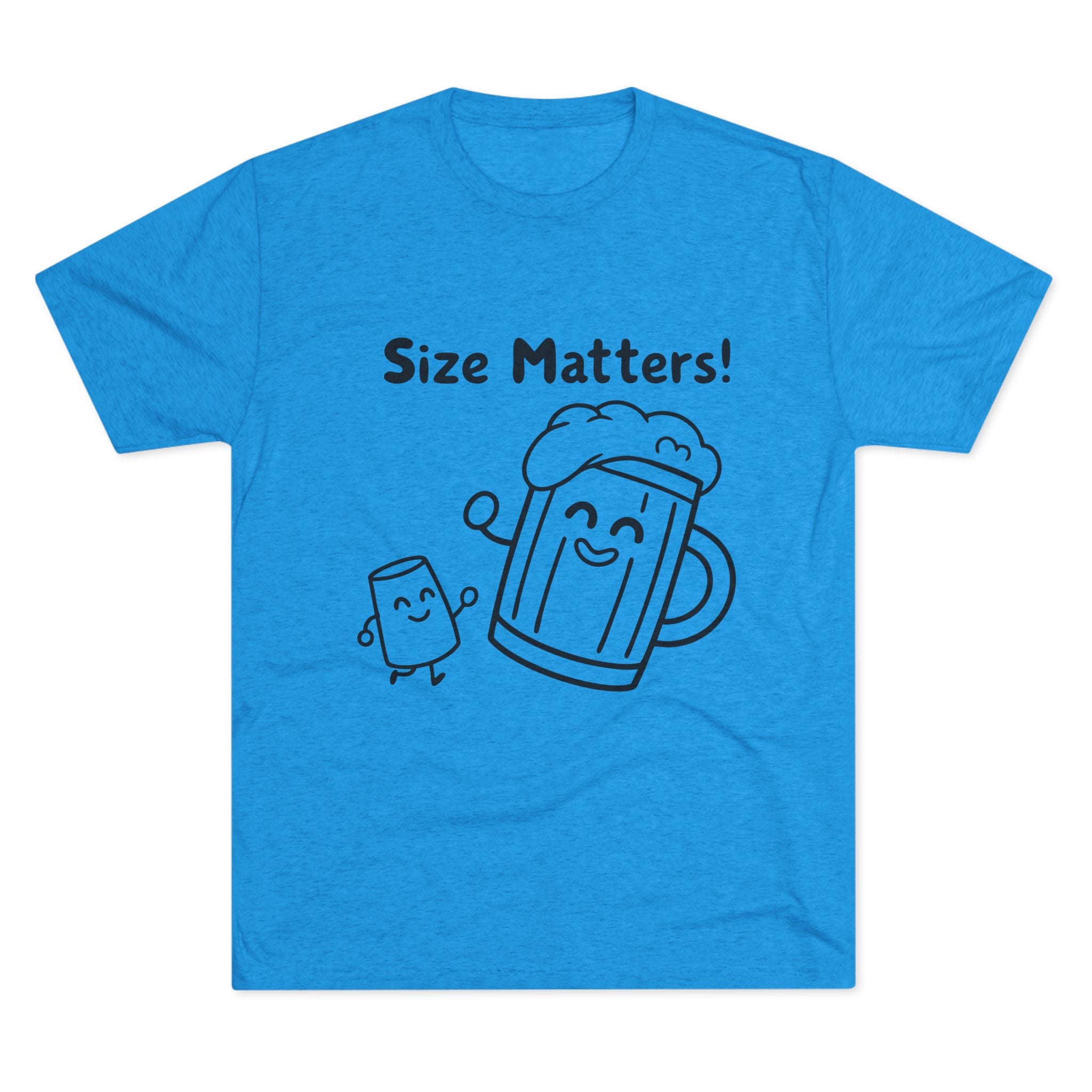 Beer Mug - Size Matters Unisex Tri-Blend Tee