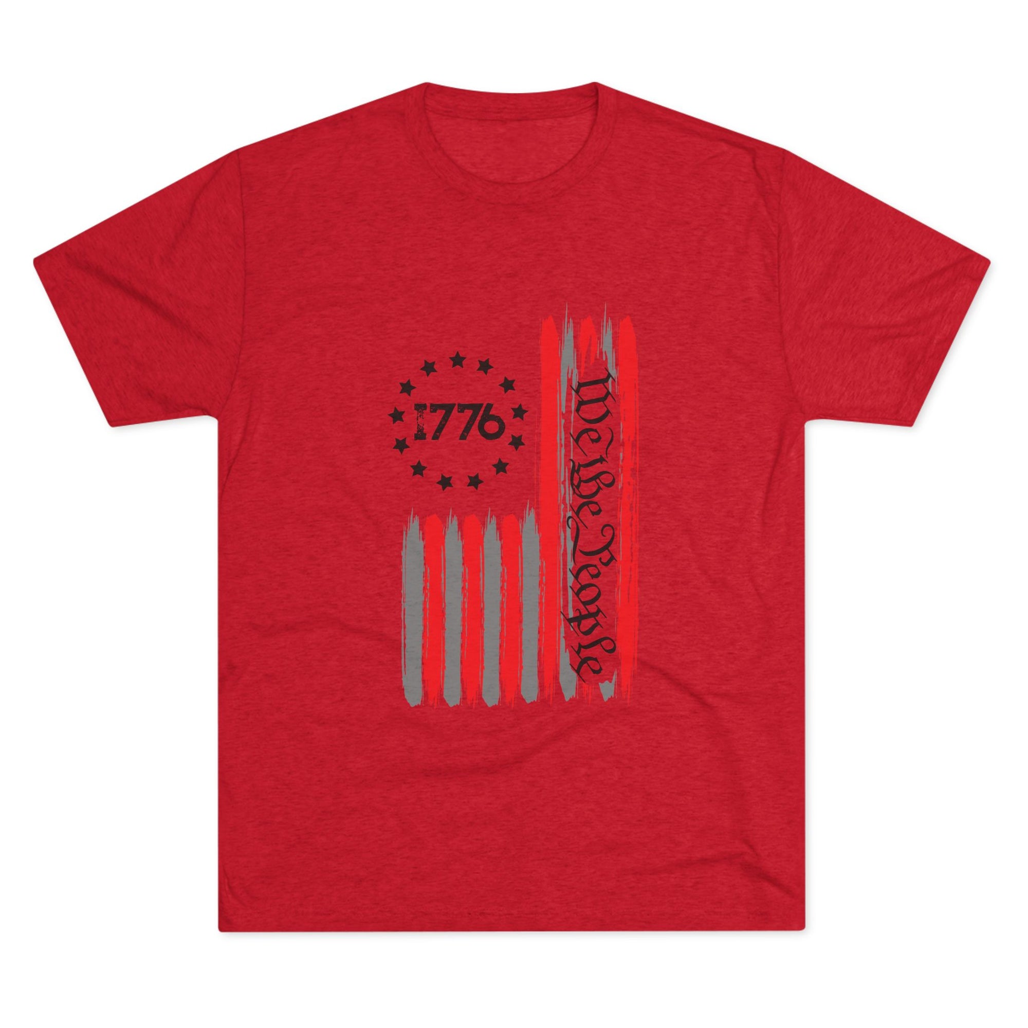 Patriotic Tee - We the People 1776 Flag Unisex Tri-Blend Crew Tee