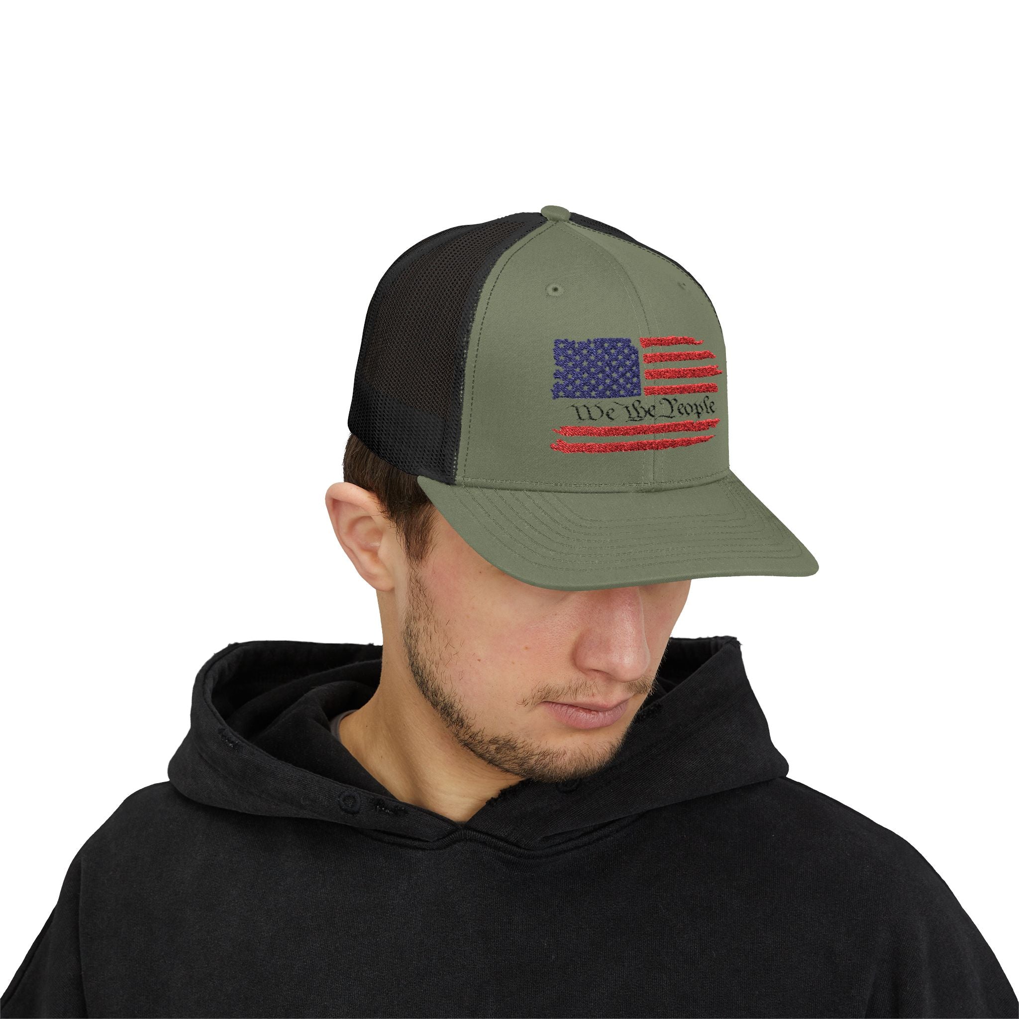 Trucker Cap We the People American Flag Snapback