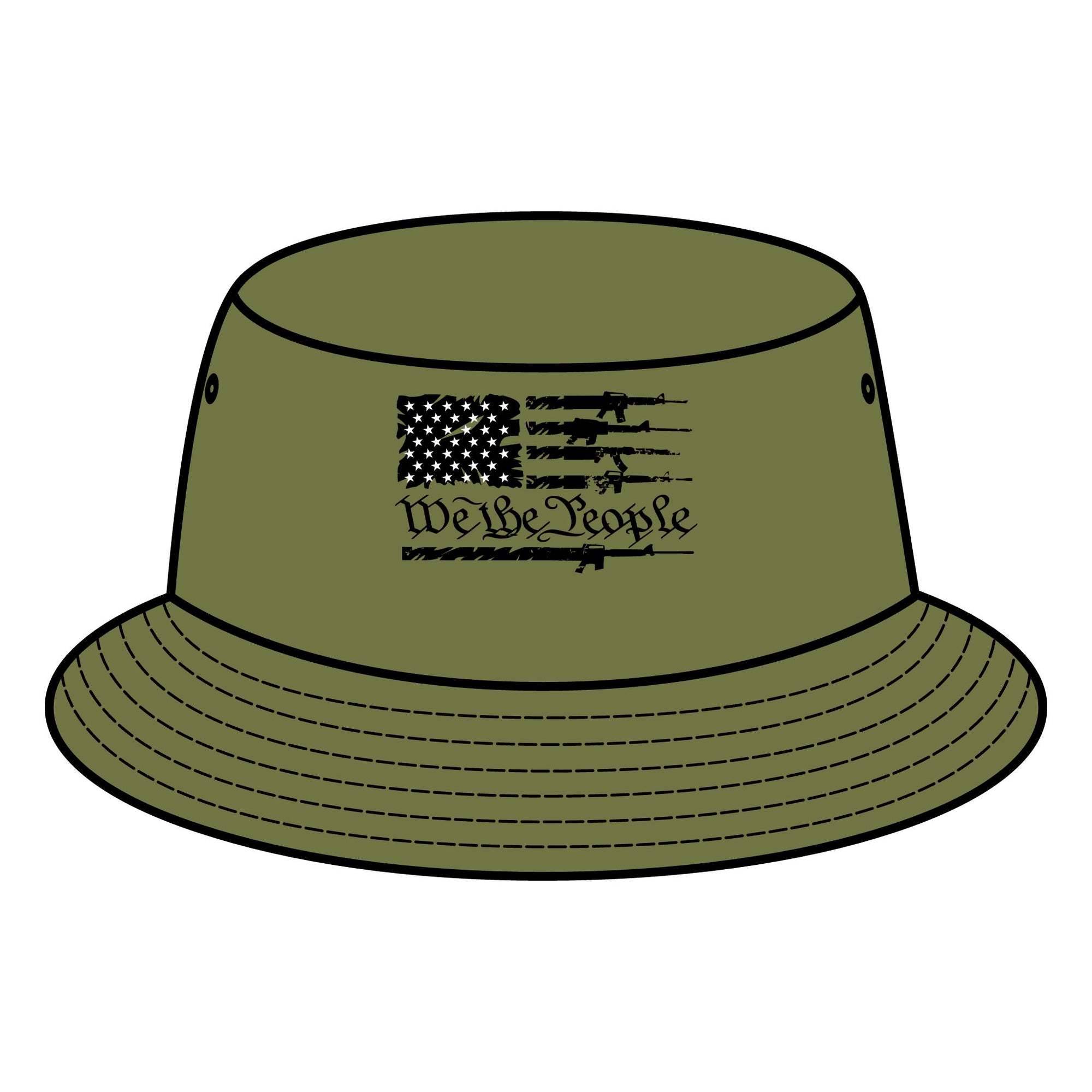 Bucket Hat American Flag We the People Patriotic