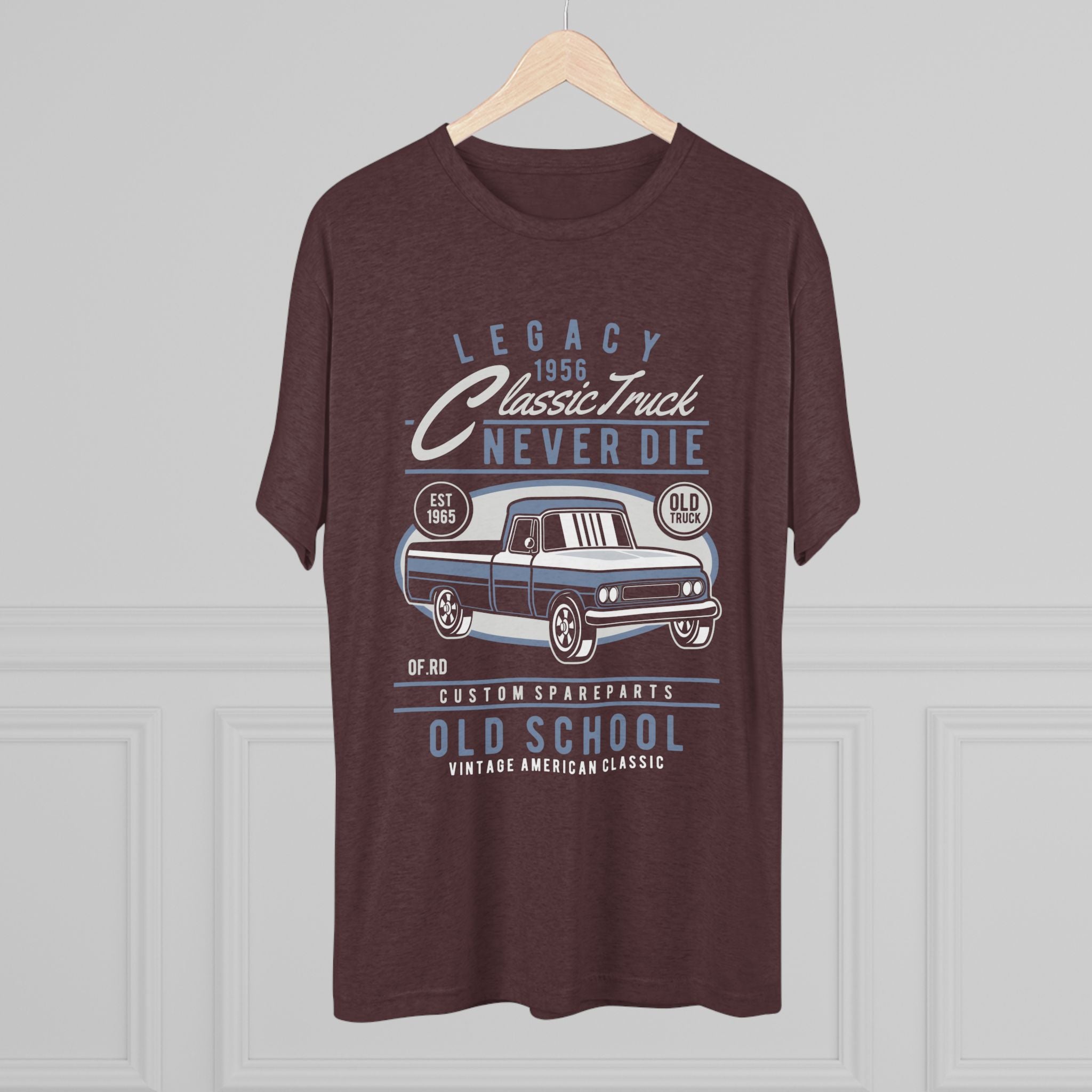 Vintage Classic Truck Tee - Unisex Tri-Blend Crew Neck