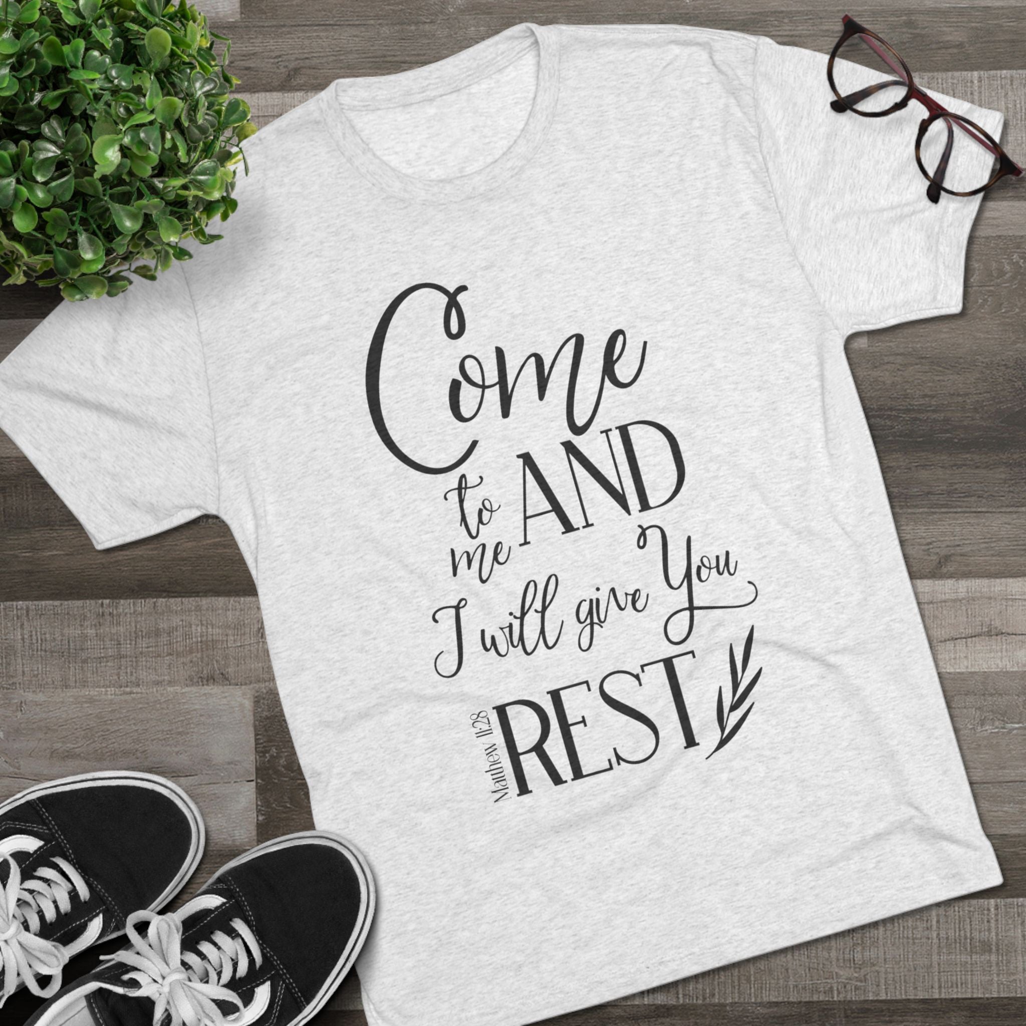 Crew Tee - 'Come to me and I will give you rest' T-Shirt