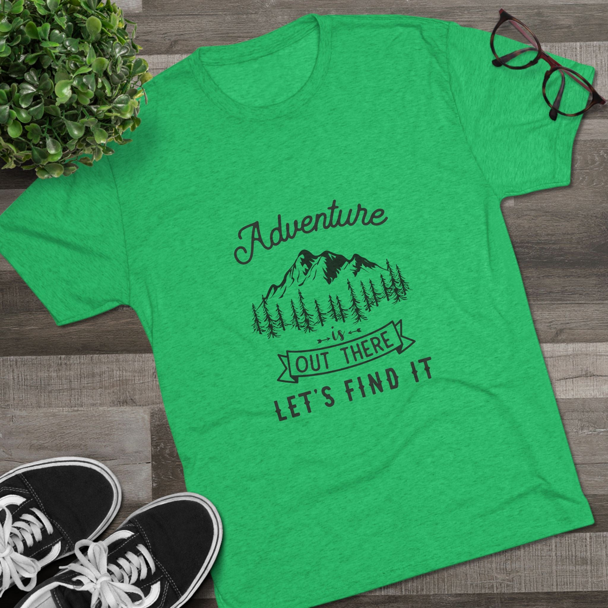 Camping Adventure Tri-Blend Tee - Out There Let's Find It