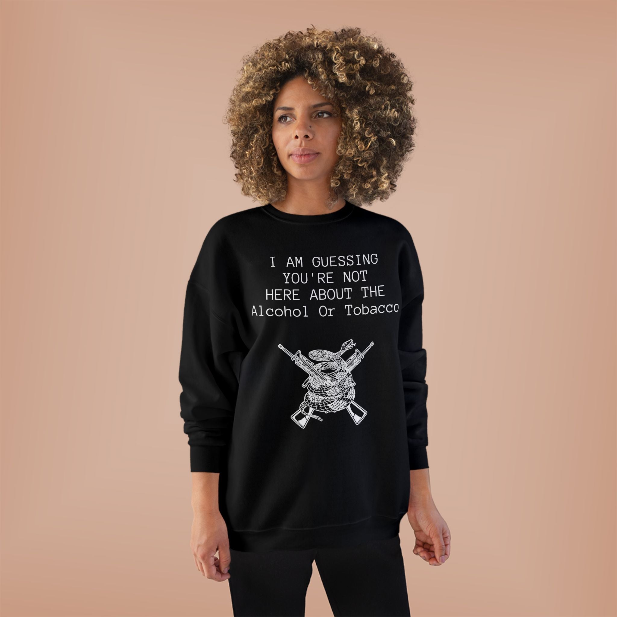 Unisex EcoSmart® Crewneck Sweatshirt - Alcohol or Tobacco Design