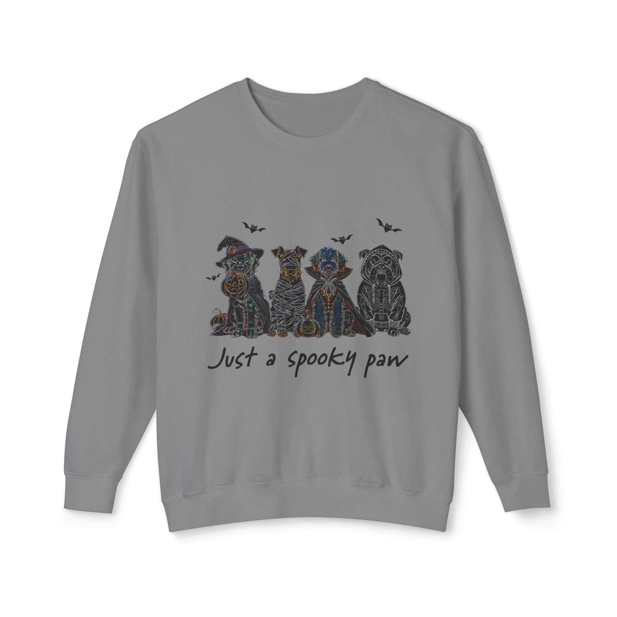 Spooky Dog Crewneck Sweatshirt, Halloween Apparel, Fall Fashion, Cozy Sweatshirt, Gift for Dog Lovers, Casual Wear