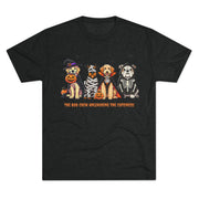 Spooky Paw Graphic Tee - Unisex Tri-Blend Crew Tee for Pet Lovers, Cute Animal Shirt, Halloween Apparel, Dog Lover Gift, Fall Fashion