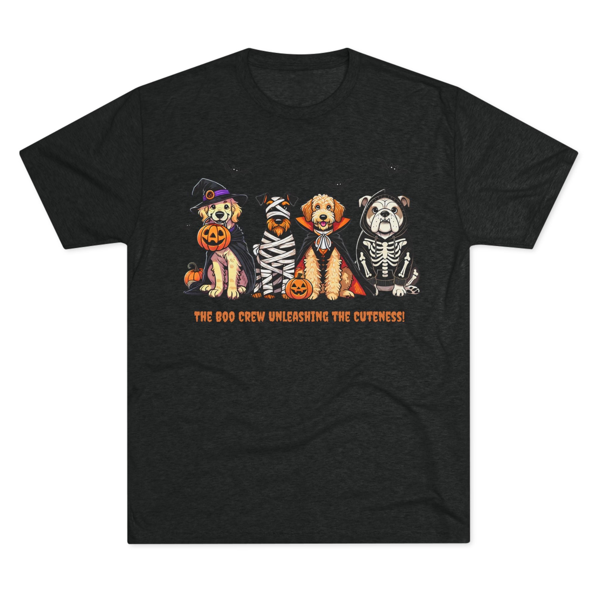 Spooky Paw Graphic Tee - Unisex Tri-Blend Crew Tee for Pet Lovers, Cute Animal Shirt, Halloween Apparel, Dog Lover Gift, Fall Fashion