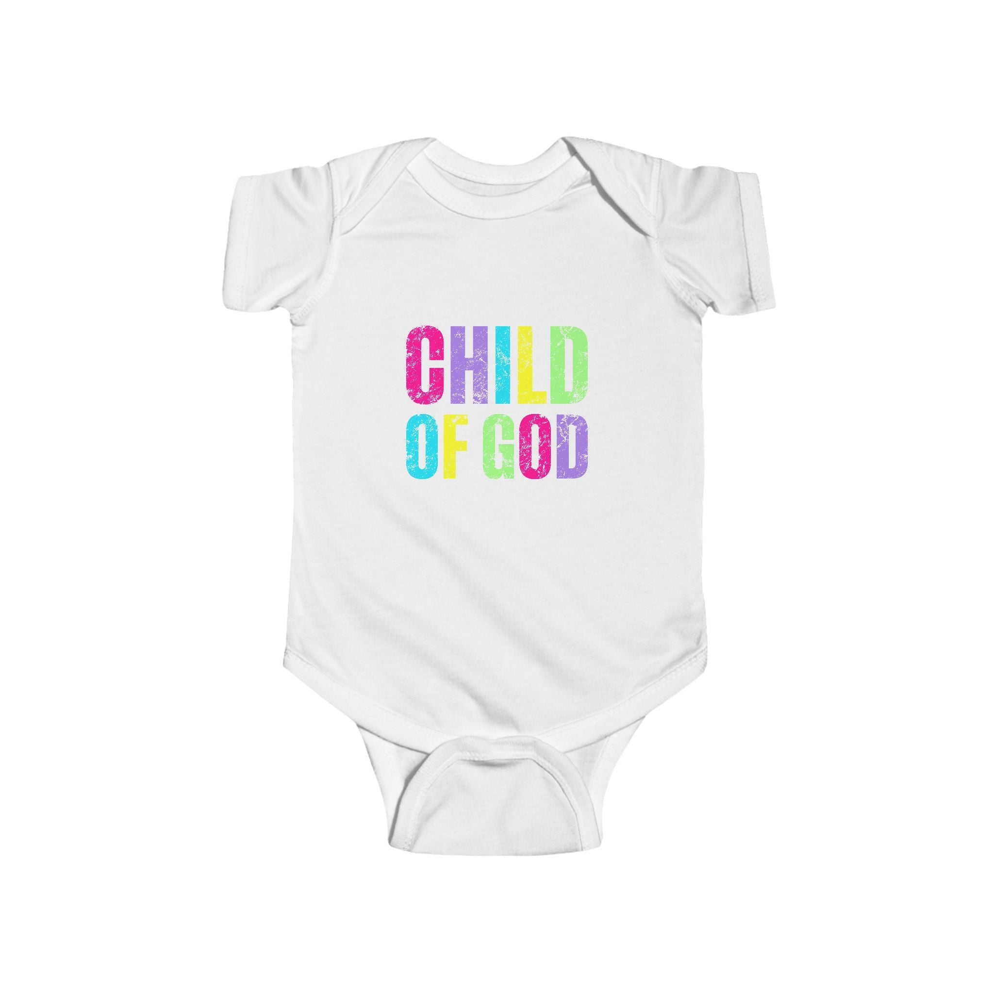 Colorful 'Child of God' Infant Bodysuit - Baby Shower Gift, Cute Baby Outfit, Faith-Based Apparel, Newborn Clothes, Religious Babywear