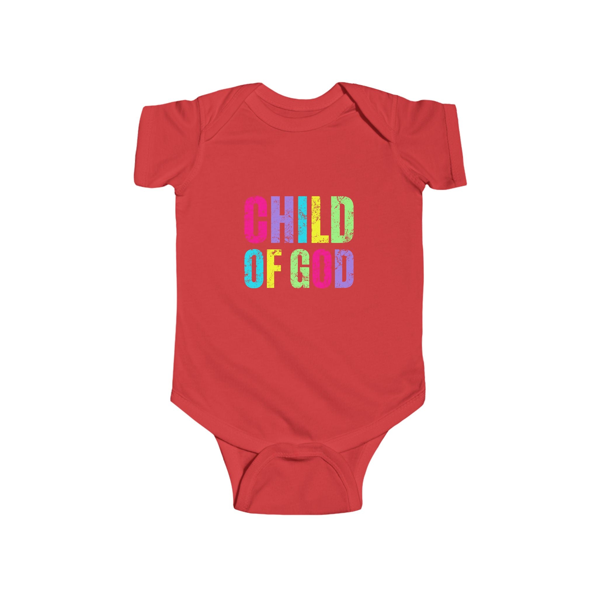 Colorful 'Child of God' Infant Bodysuit - Baby Shower Gift, Cute Baby Outfit, Faith-Based Apparel, Newborn Clothes, Religious Babywear