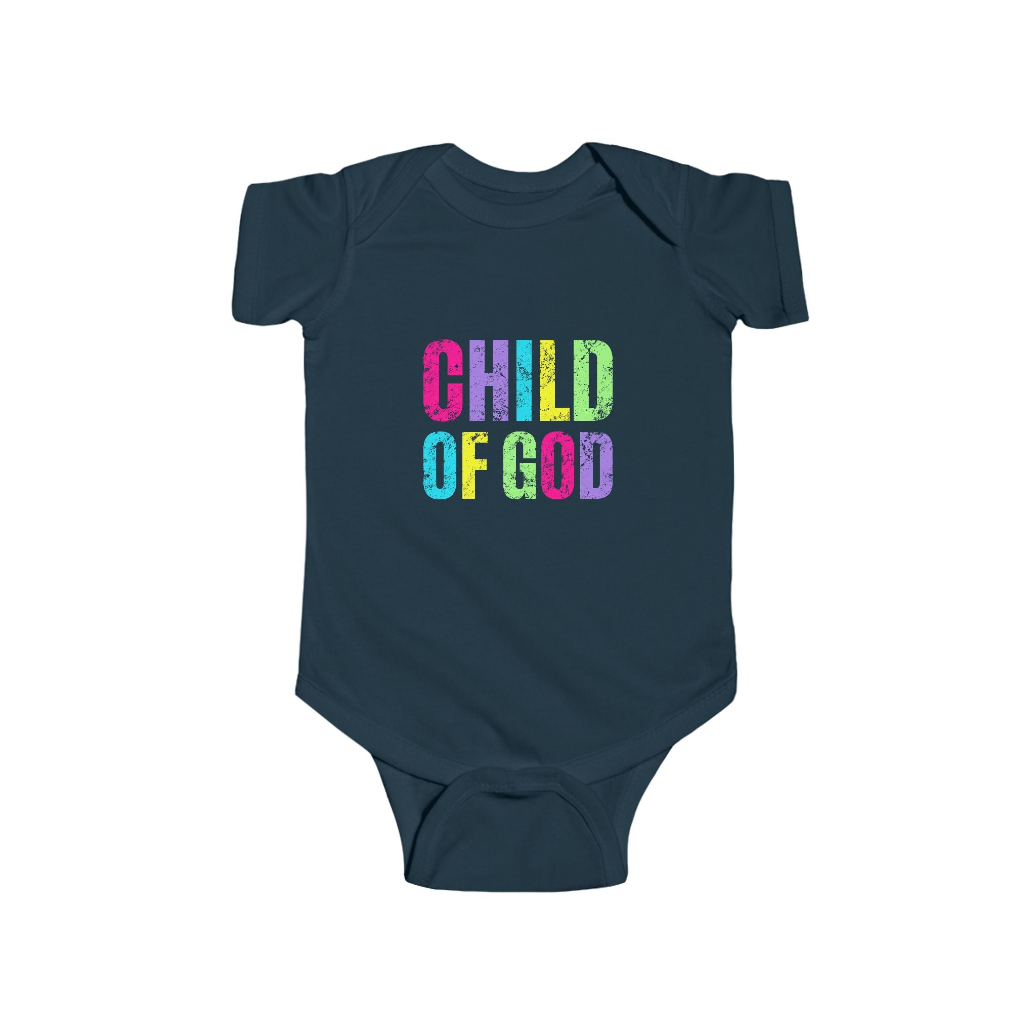 Colorful 'Child of God' Infant Bodysuit - Baby Shower Gift, Cute Baby Outfit, Faith-Based Apparel, Newborn Clothes, Religious Babywear