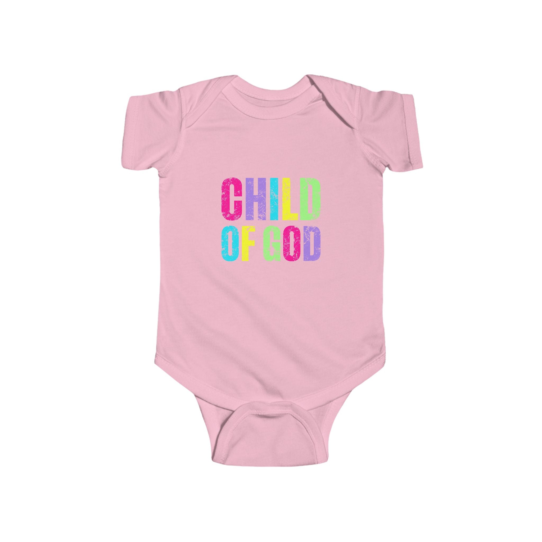 Colorful 'Child of God' Infant Bodysuit - Baby Shower Gift, Cute Baby Outfit, Faith-Based Apparel, Newborn Clothes, Religious Babywear