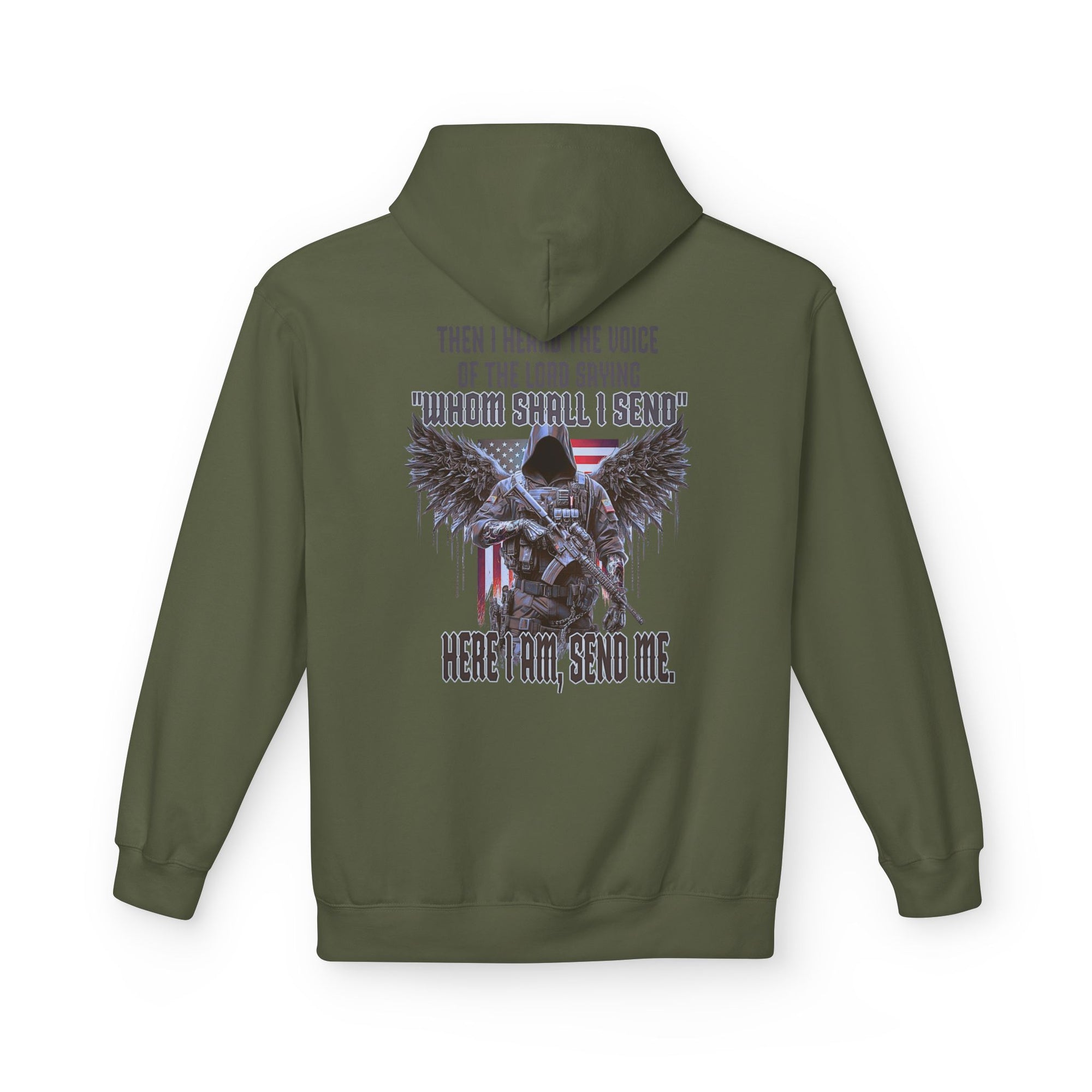 Hoodie - Isaiah 6:8 Inspirational Scripture Design