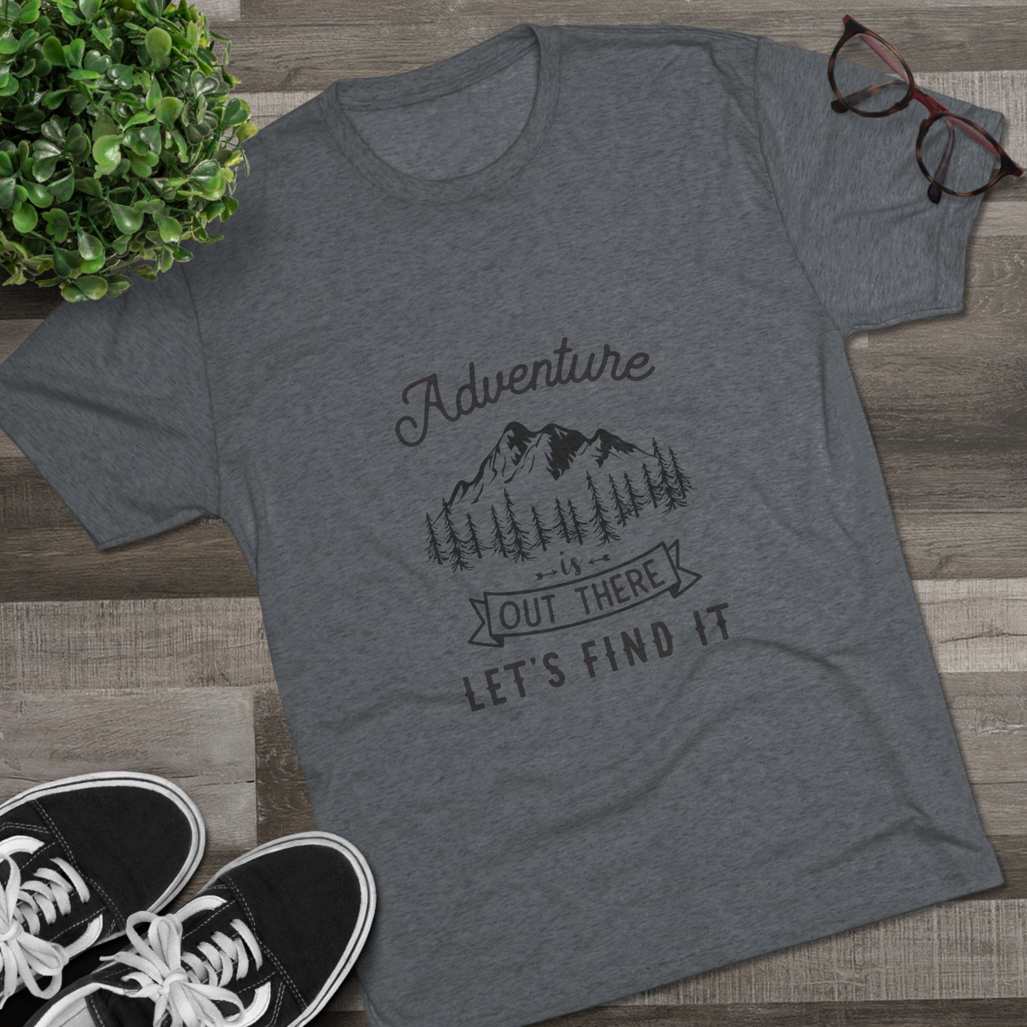 Camping Adventure Tri-Blend Tee - Out There Let's Find It
