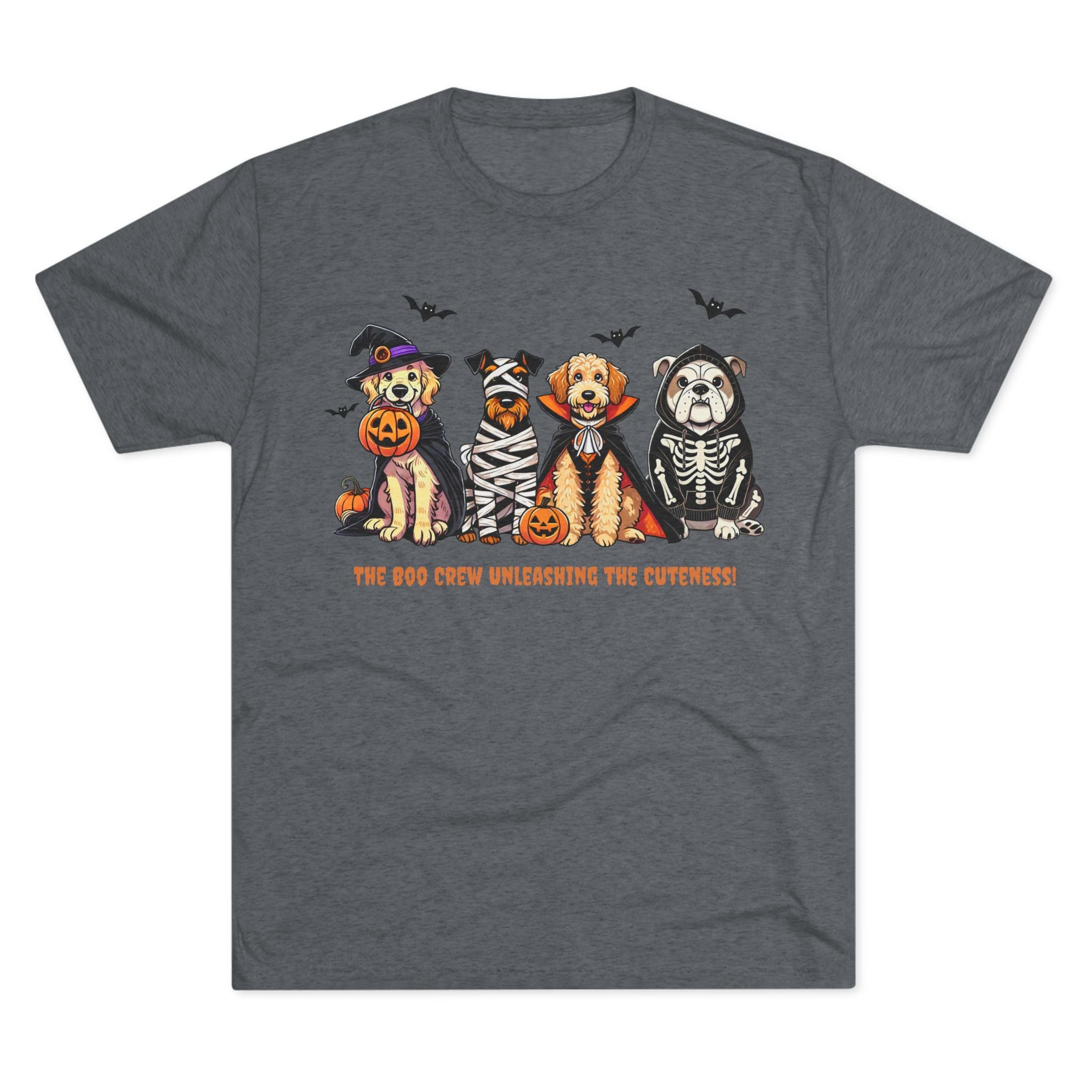 Spooky Paw Graphic Tee - Unisex Tri-Blend Crew Tee for Pet Lovers, Cute Animal Shirt, Halloween Apparel, Dog Lover Gift, Fall Fashion