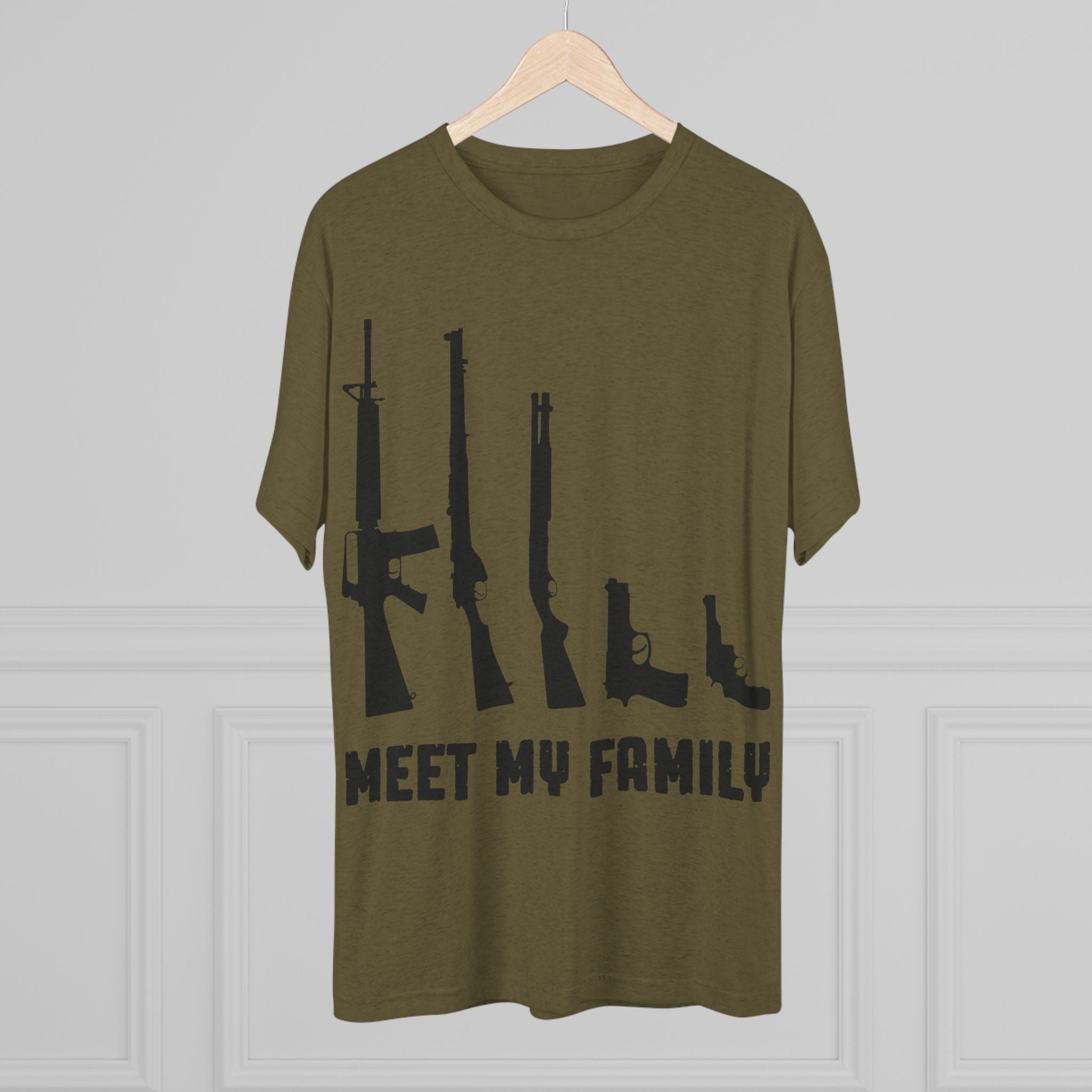 T-Shirt - Meet My Family Unisex Tri-Blend Crew Tee